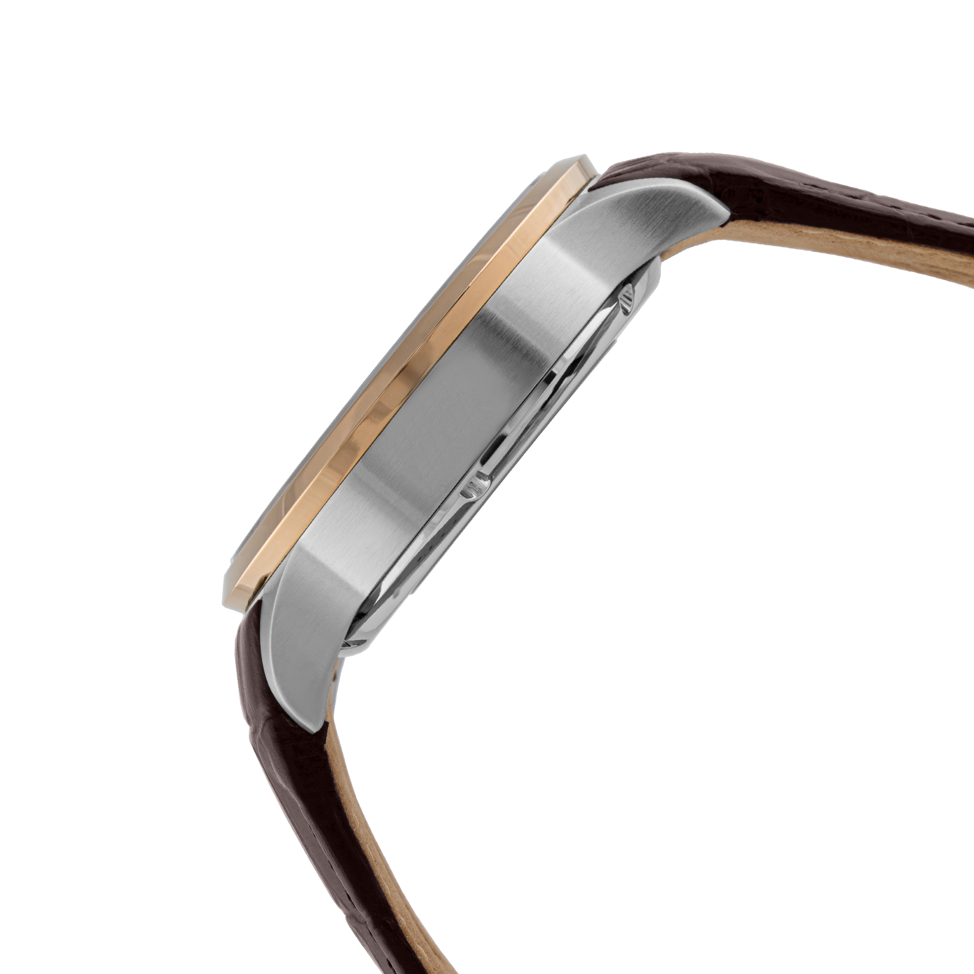 BLADE Sempre Puce 3704G1UGO SS Case & Leather Strap Skeleton Men's Watch