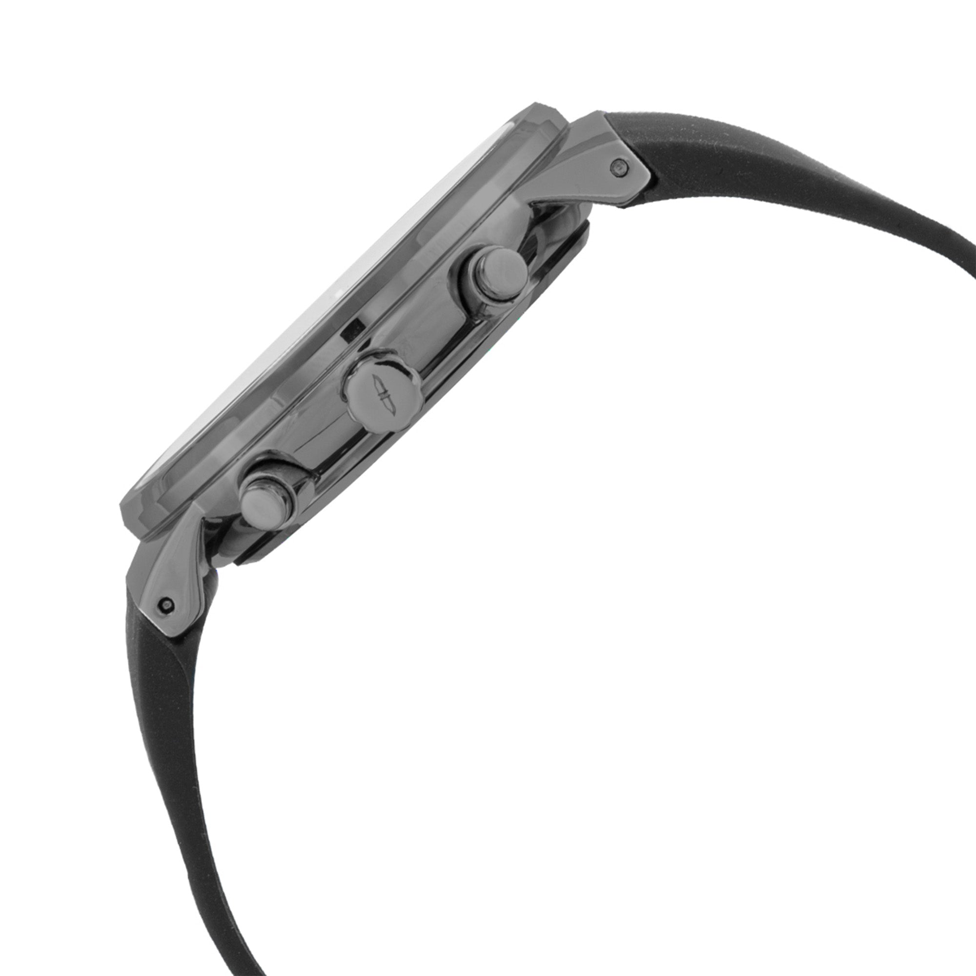BLADE Indie Gun 3705G5ANN PVD Gun Plated SS Case and Silicon Strap Watch