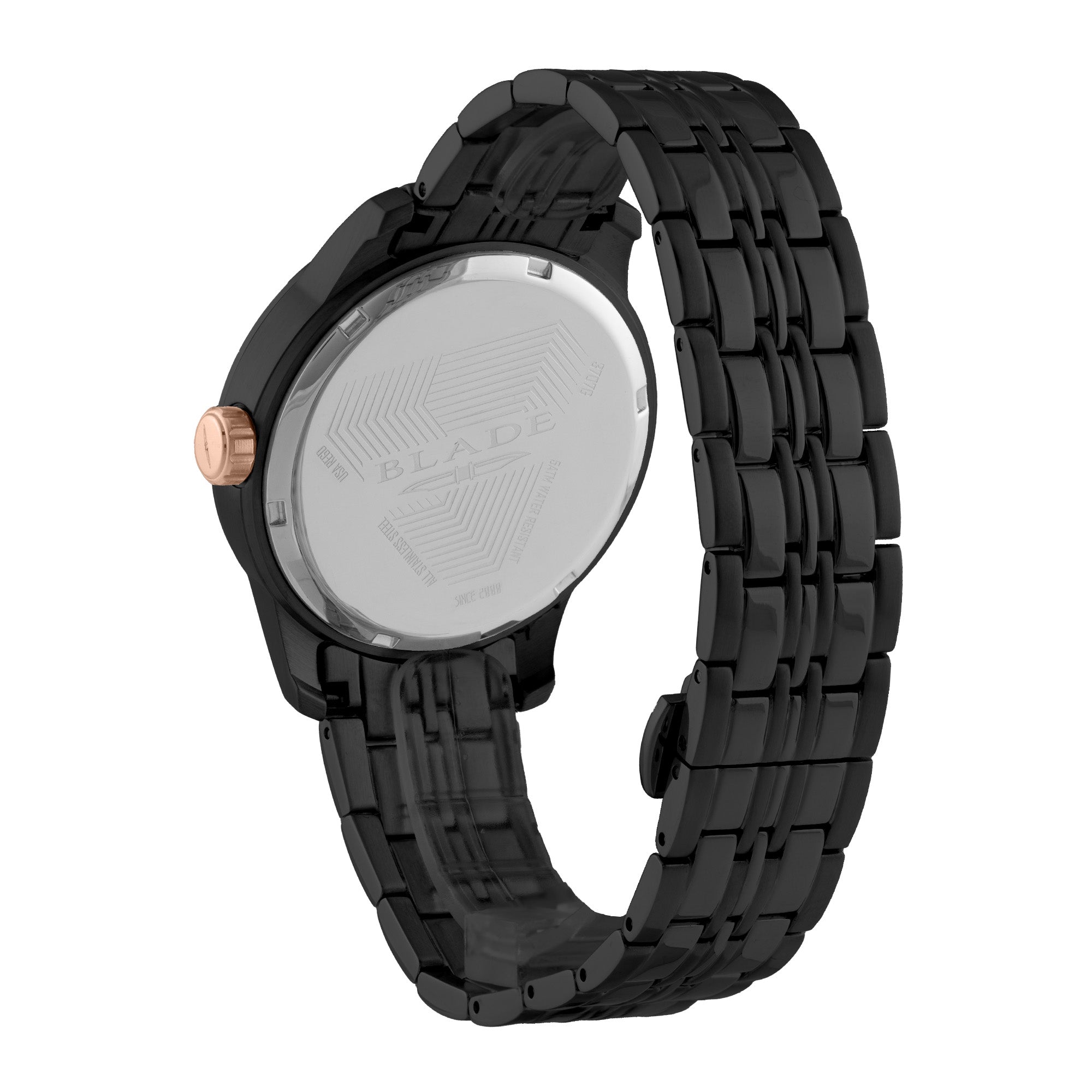 BLADE STREAK NOIR - CALENDAR 3707G2NNN SS CASE & BAND MEN'S WATCH