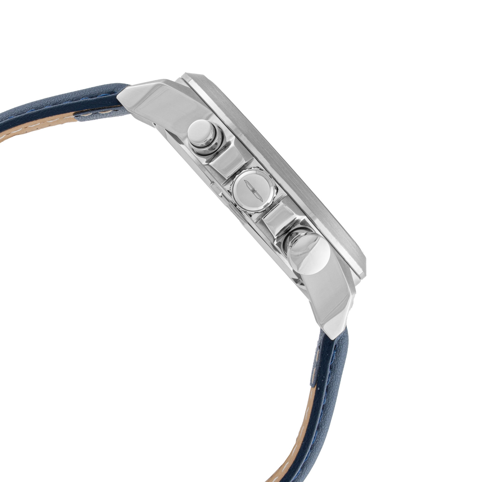 BLADE OUTLIER COBALT 3711G1SSB SS CASE & LEATHER STRAP MULTIFUNCTION MEN'S WATCH