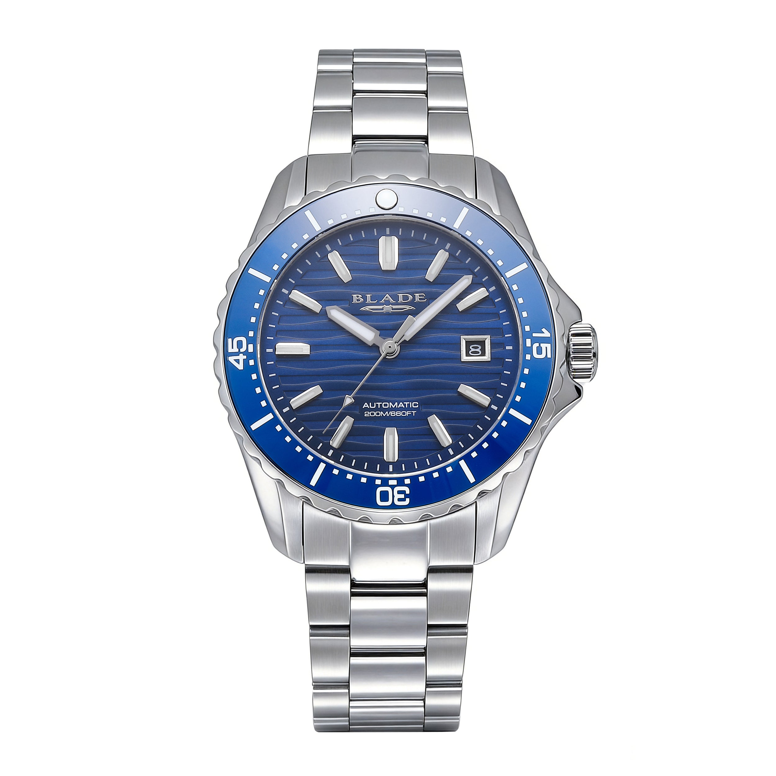 BLADE Divers XL Blue 3720G2SBS SS Case & Band Calendar Men's Watch