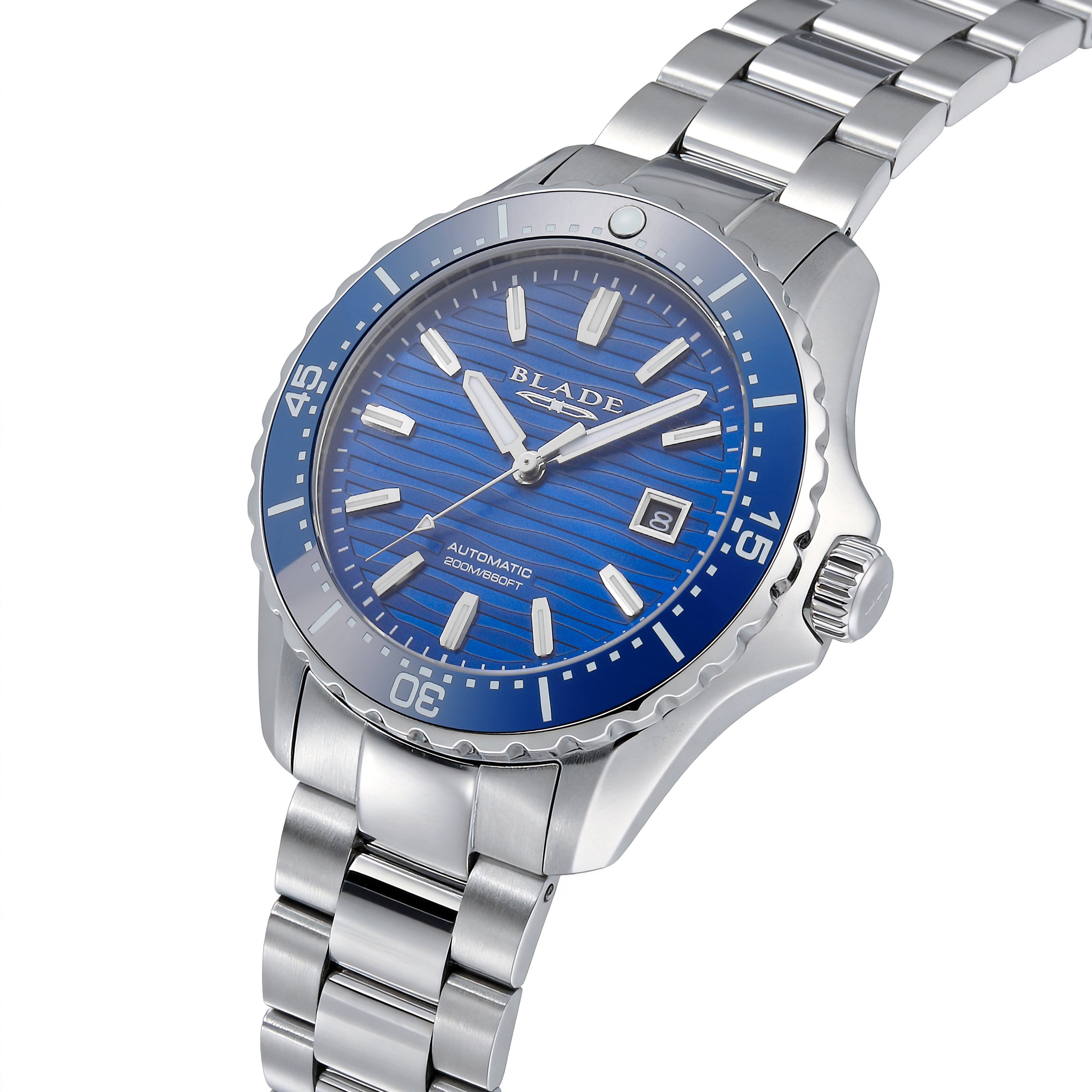 BLADE Divers XL Blue 3720G2SBS SS Case & Band Calendar Men's Watch