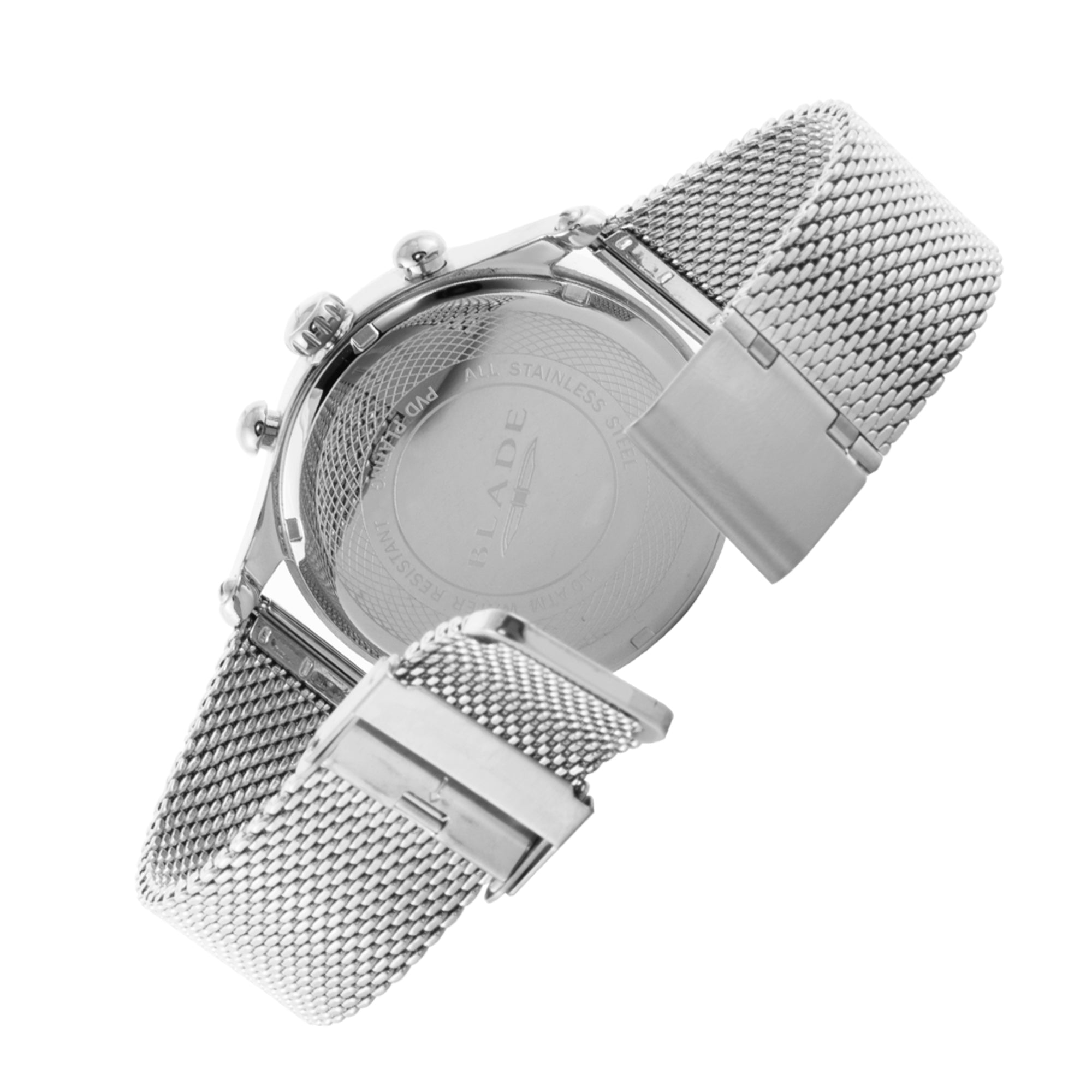 BLADE FUSION GREEN SS CASE & MESH STRAP MULTIFUNCTION MEN'S WATCH