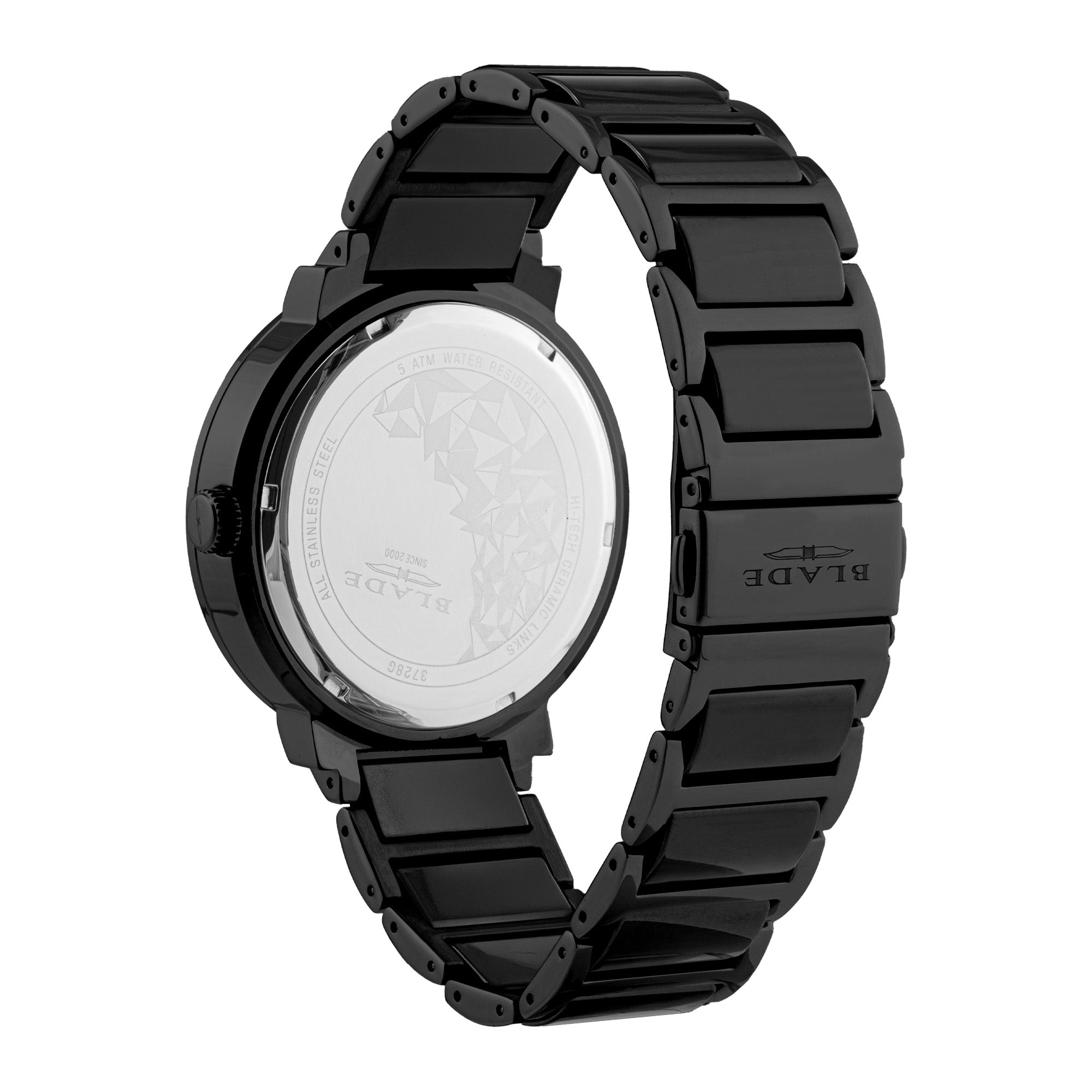 BLADE Jazz Noir SS Case & SS/Ceramic Band Date Women's Watch
