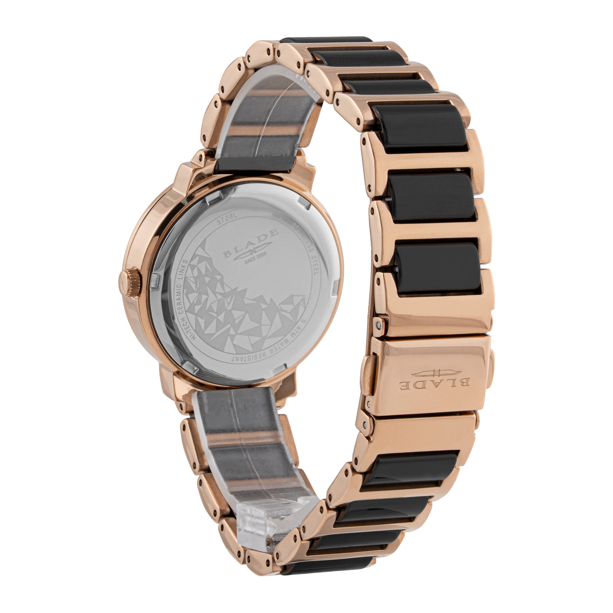 BLADE Jazz Crimson SS Case & SS/Ceramic Band Date Women's Watch