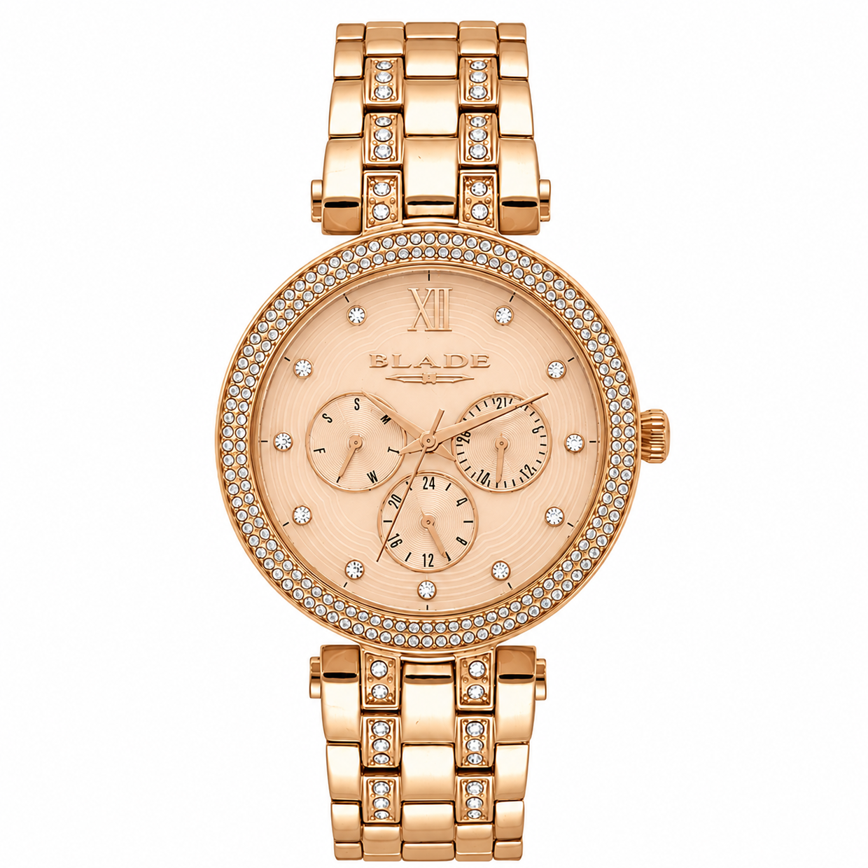 BLADE Dazzle Pink 3732L2RPR SS Case & Band Multifunction Women's Watch