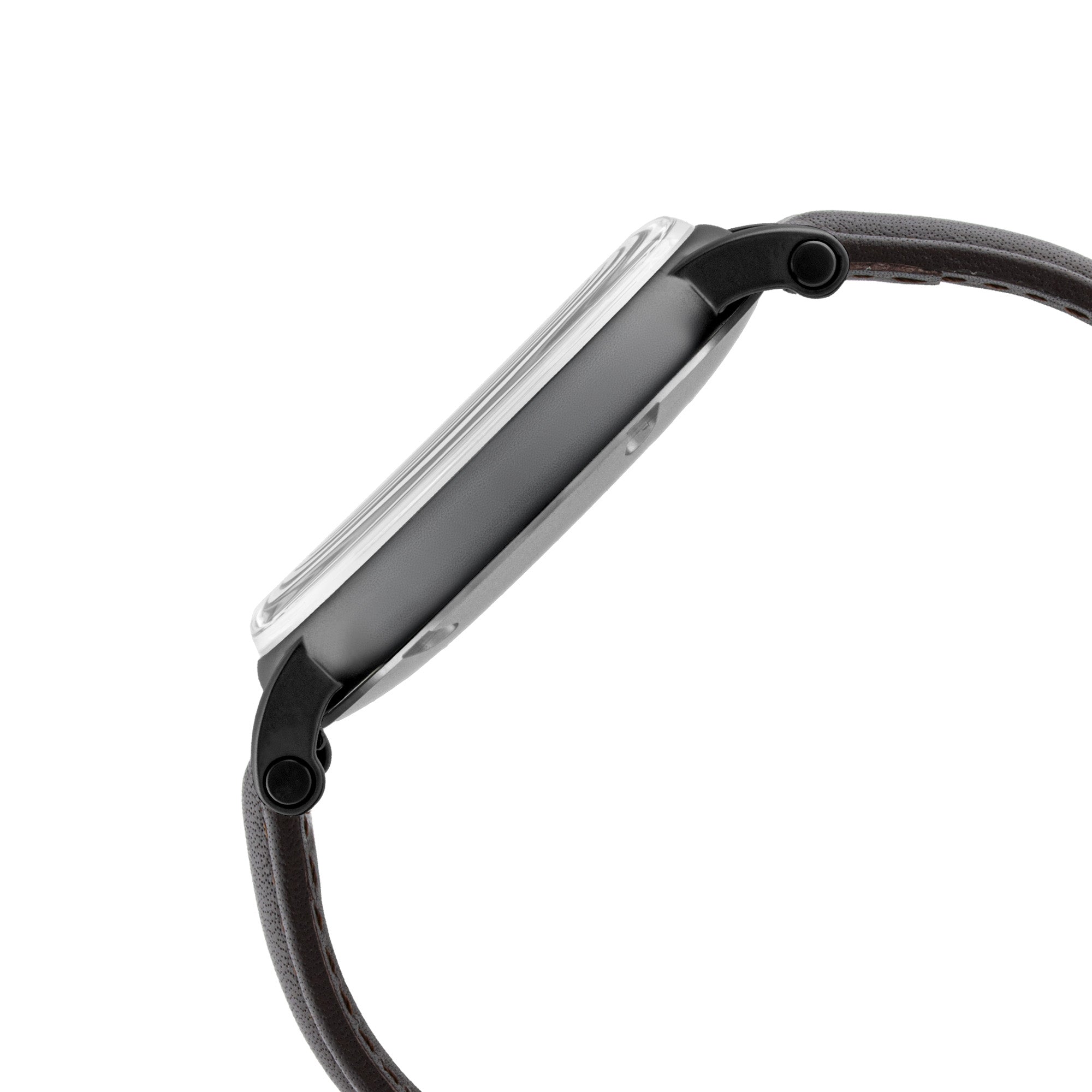 BLADE AURA X NOIR SS CASE & LEATHER STRAP YACHT TIMER CHRONOGRAPH MEN'S WATCH