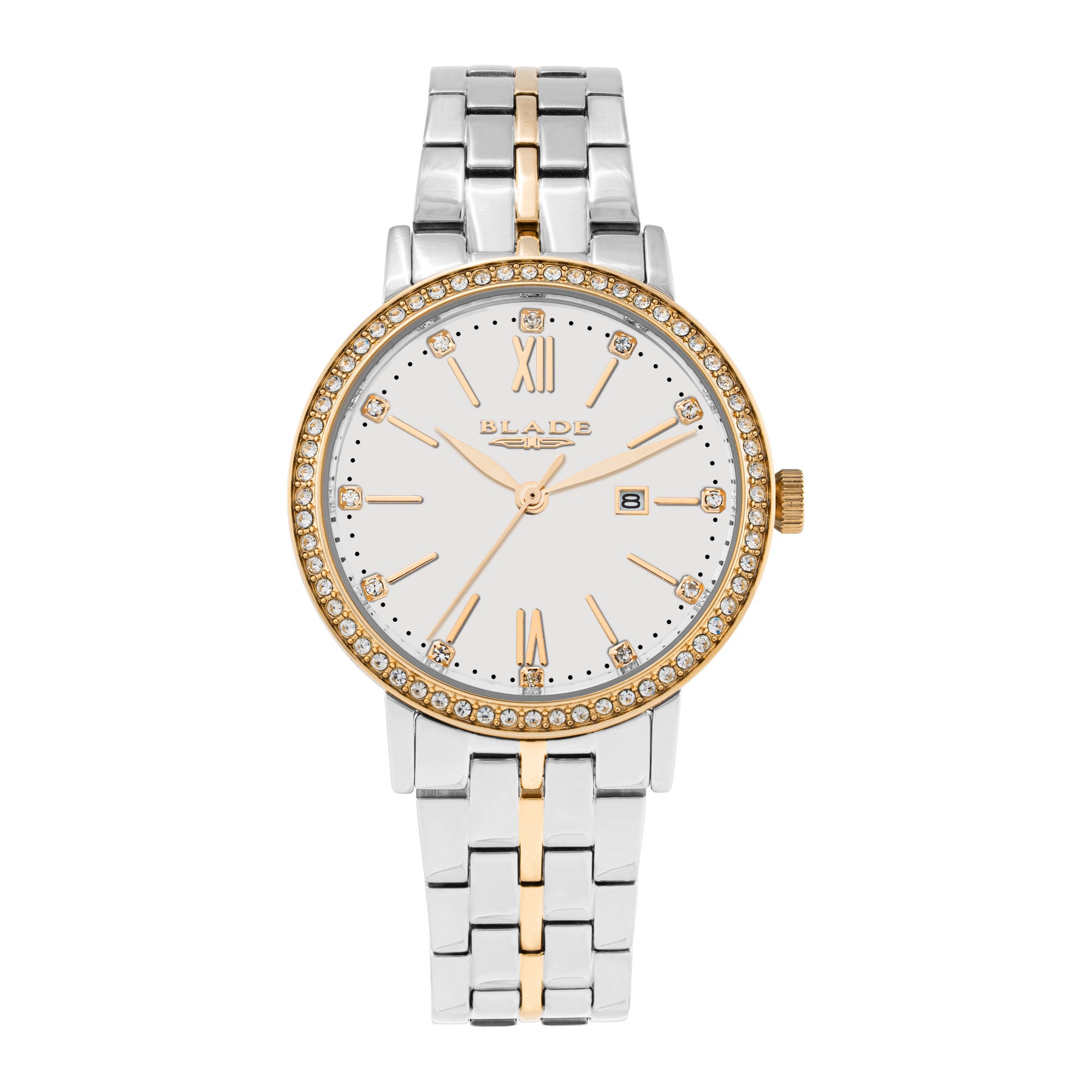 BLADE Intense Ivory 3737L2TST SS Case & Band Date Women's Watch