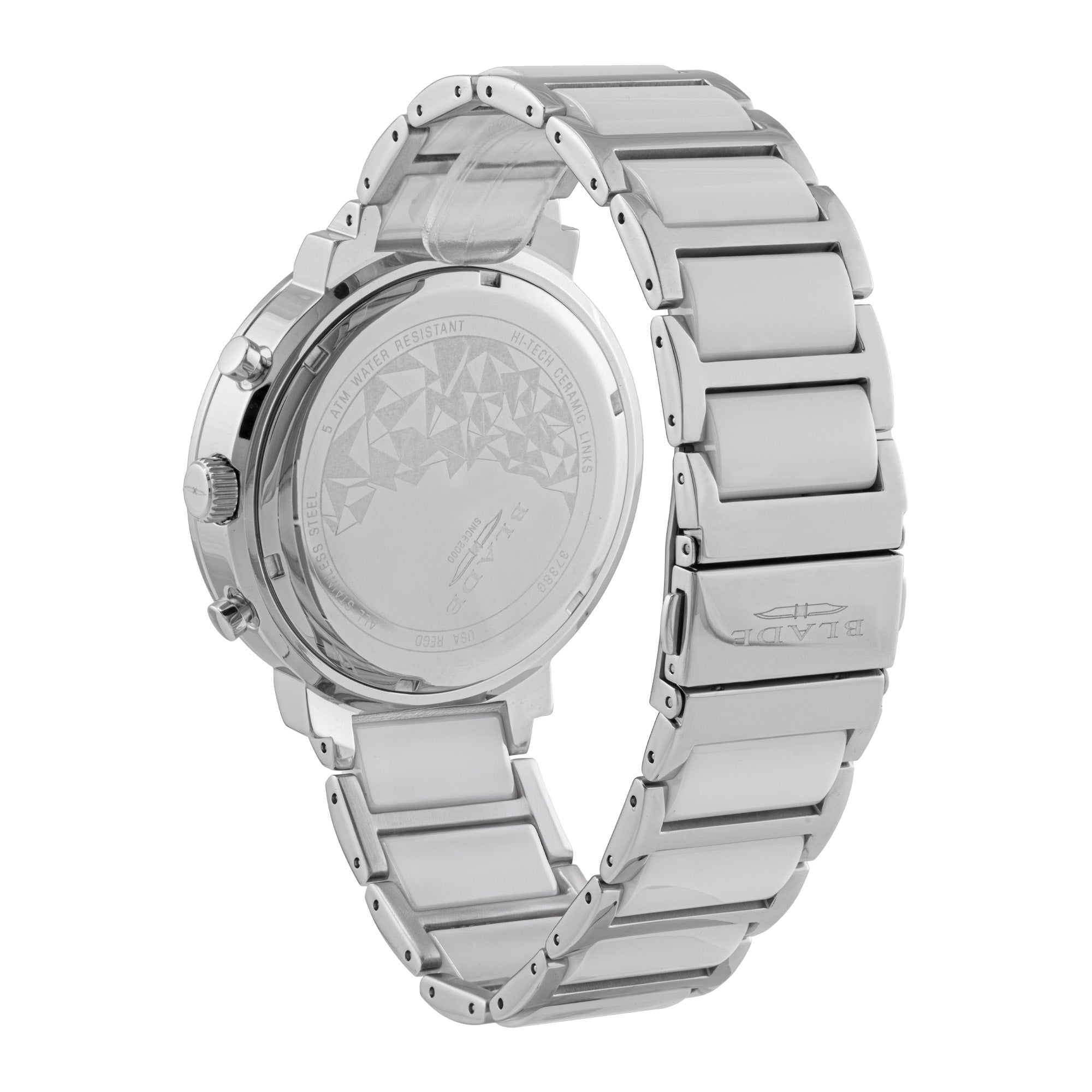 BLADE Jazz Groove Ice SS Case & SS/Ceramic Band Multifunction Men's Watch