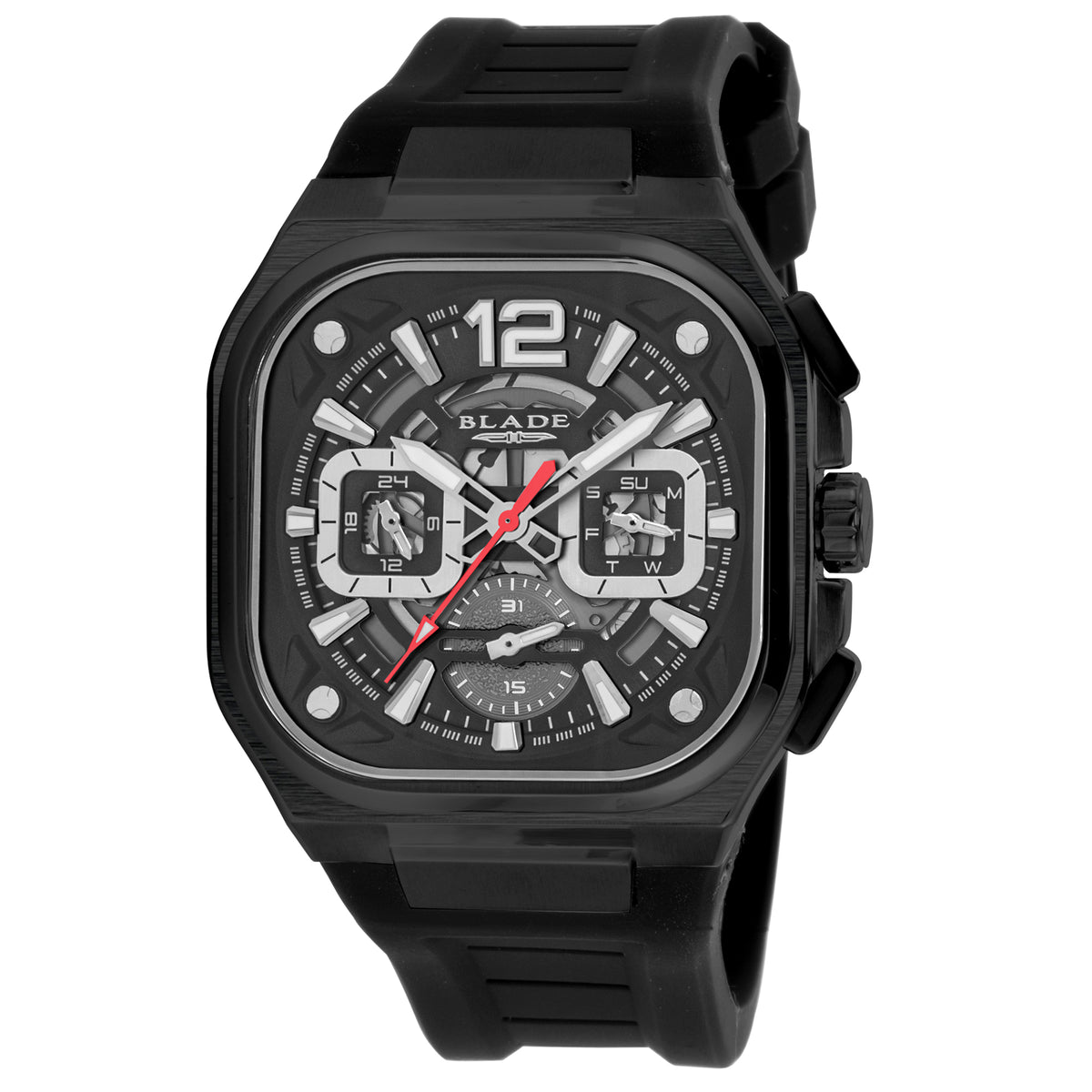BLADE Glide Noir 3753G5NNN SS & Silicone Strap Multifunction Men's Watch