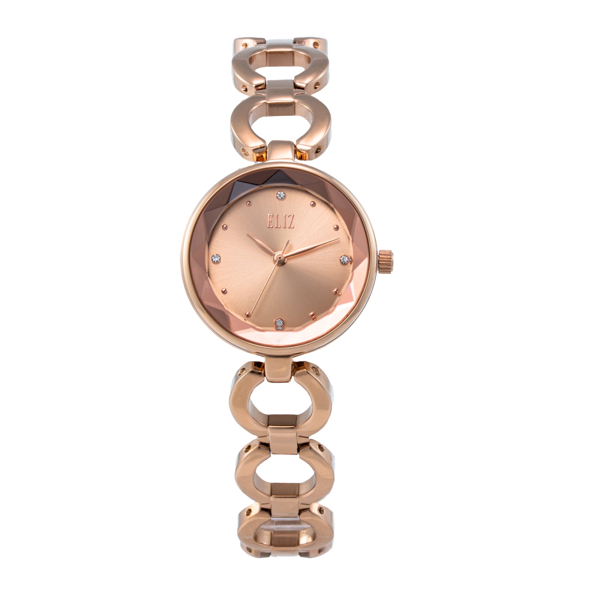 ELIZ ES8806L2RPR Metal Case and Bracelet 3-Hands Women's Watch