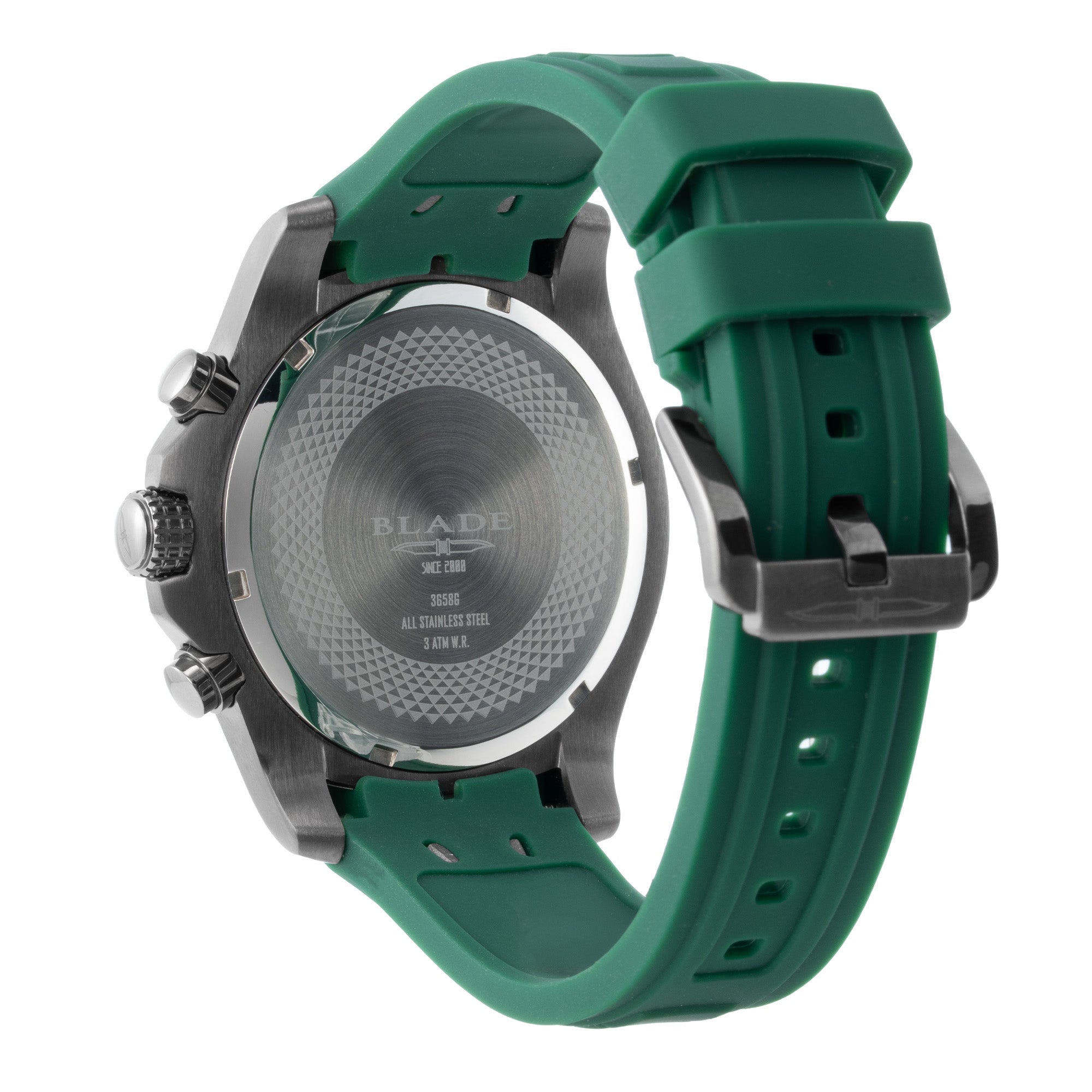 BLADE Warrior Gun 3658G5AEE SS & Silicone Strap Chronograph Men's Watch