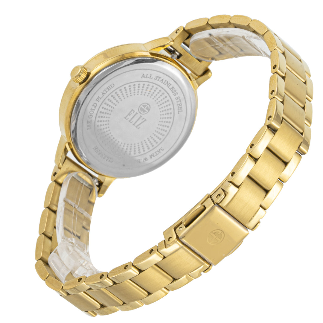 ELIZ ES8687L2GCG SS Case & Band 3-Hands Women's Watch