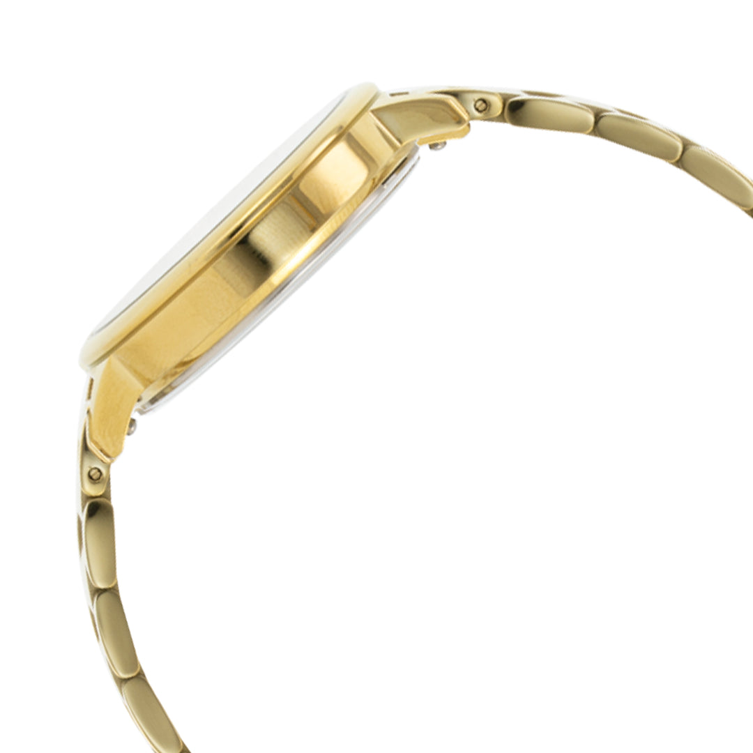 ELIZ ES8687L2GCG SS Case & Band 3-Hands Women's Watch