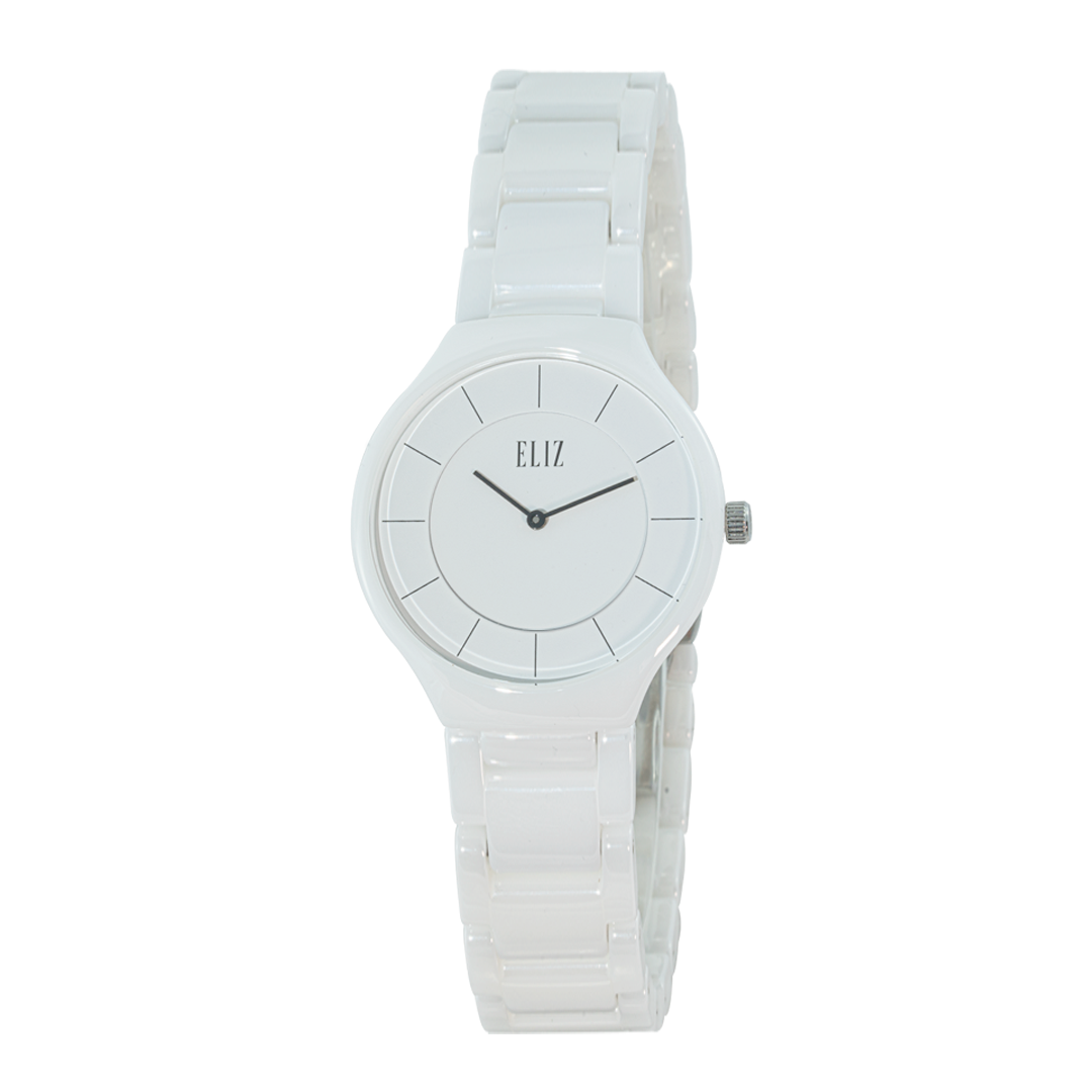 ELIZ ES8802L3WNW Ceramic Case & Band 2-Hands Women's Watch
