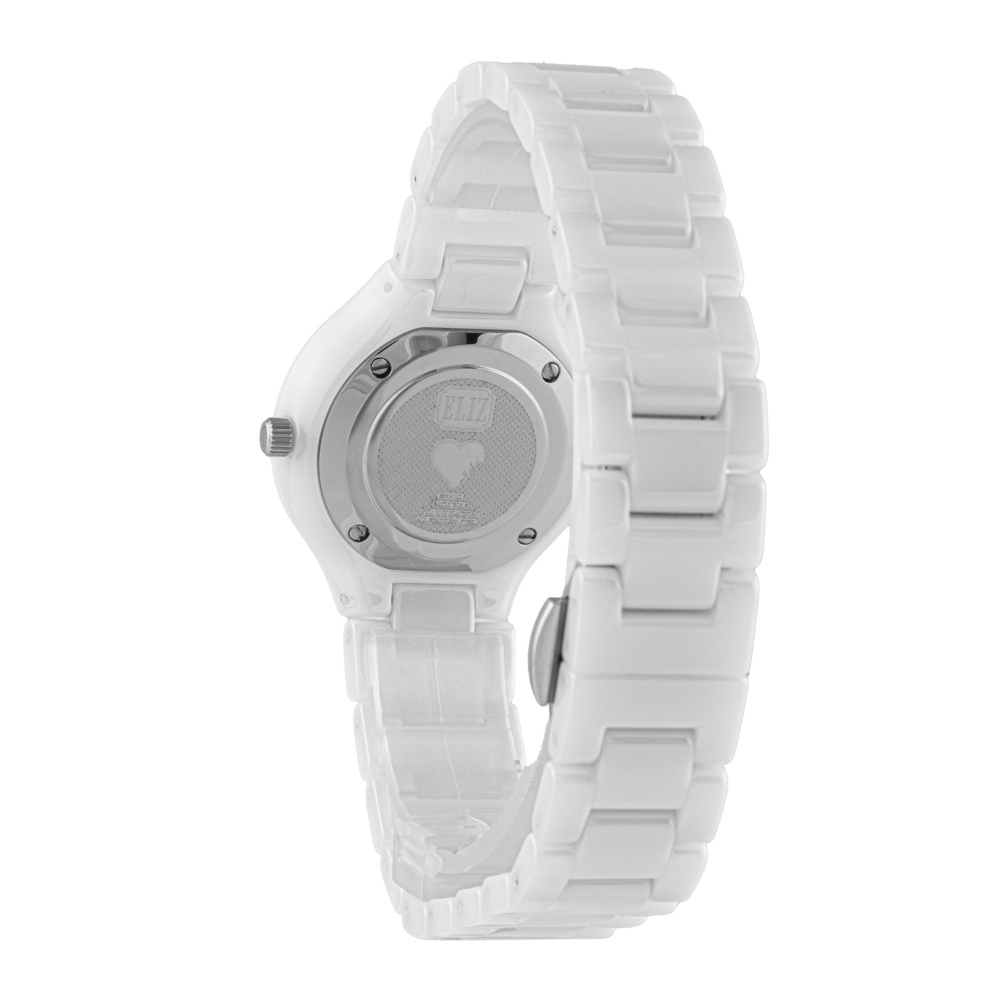 ELIZ ES8802L3WNW Ceramic Case & Band 2-Hands Women's Watch