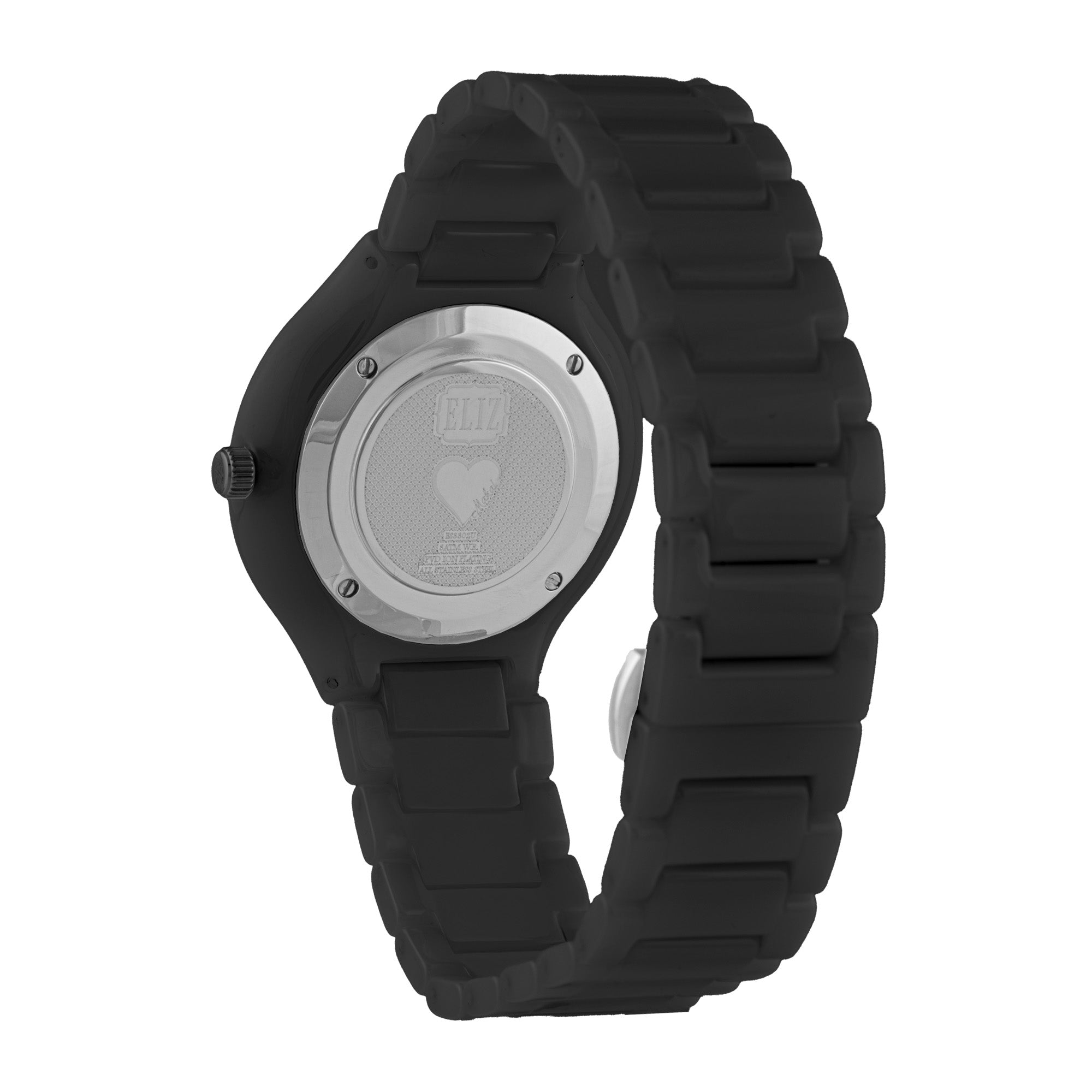 ELIZ ES8802U3NBN Ceramic Case & Band 2-Hands Unisex Watch