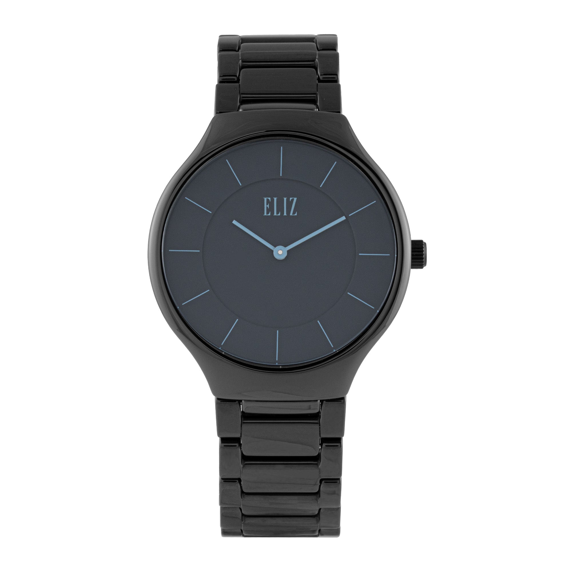 ELIZ ES8802U3NGN Ceramic Case & Band 2-Hands Unisex Watch