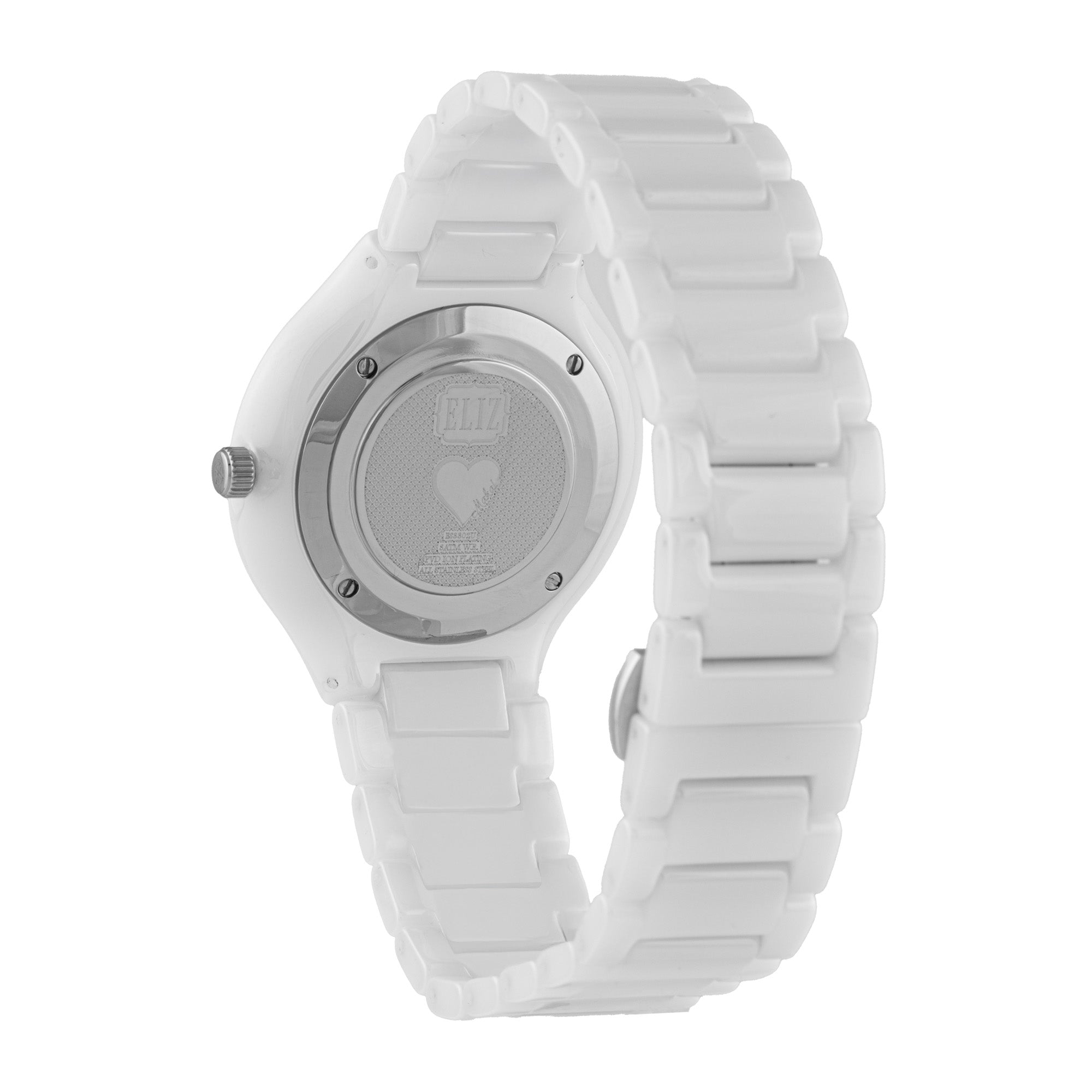ELIZ ES8802U3WNW Ceramic Case & Band 2-Hands Unisex Watch