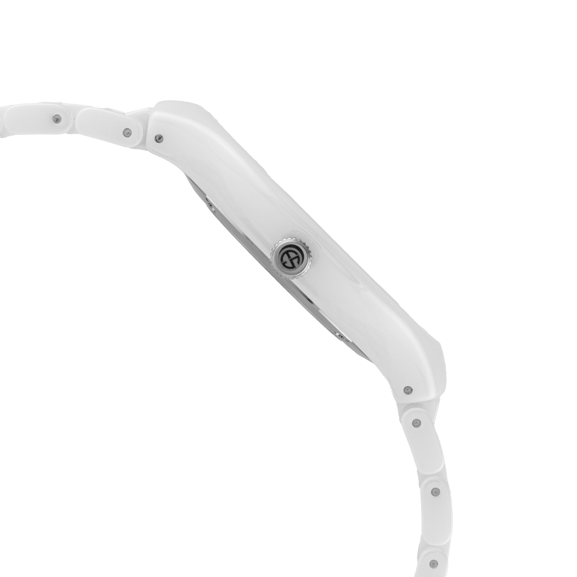 ELIZ ES8802U3WNW Ceramic Case & Band 2-Hands Unisex Watch