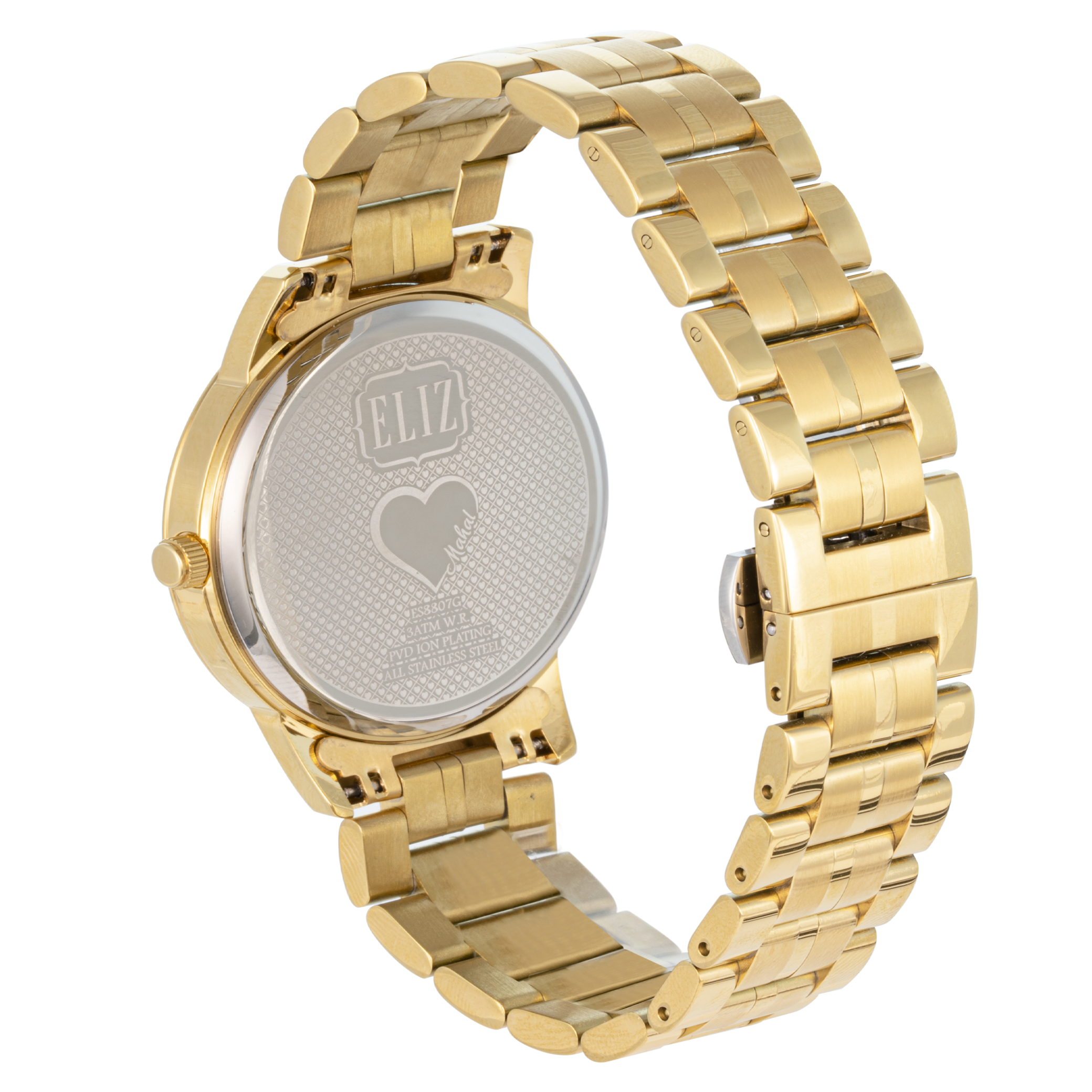 ELIZ ES8807G2GWG SS Case & Band Date Men's Watch