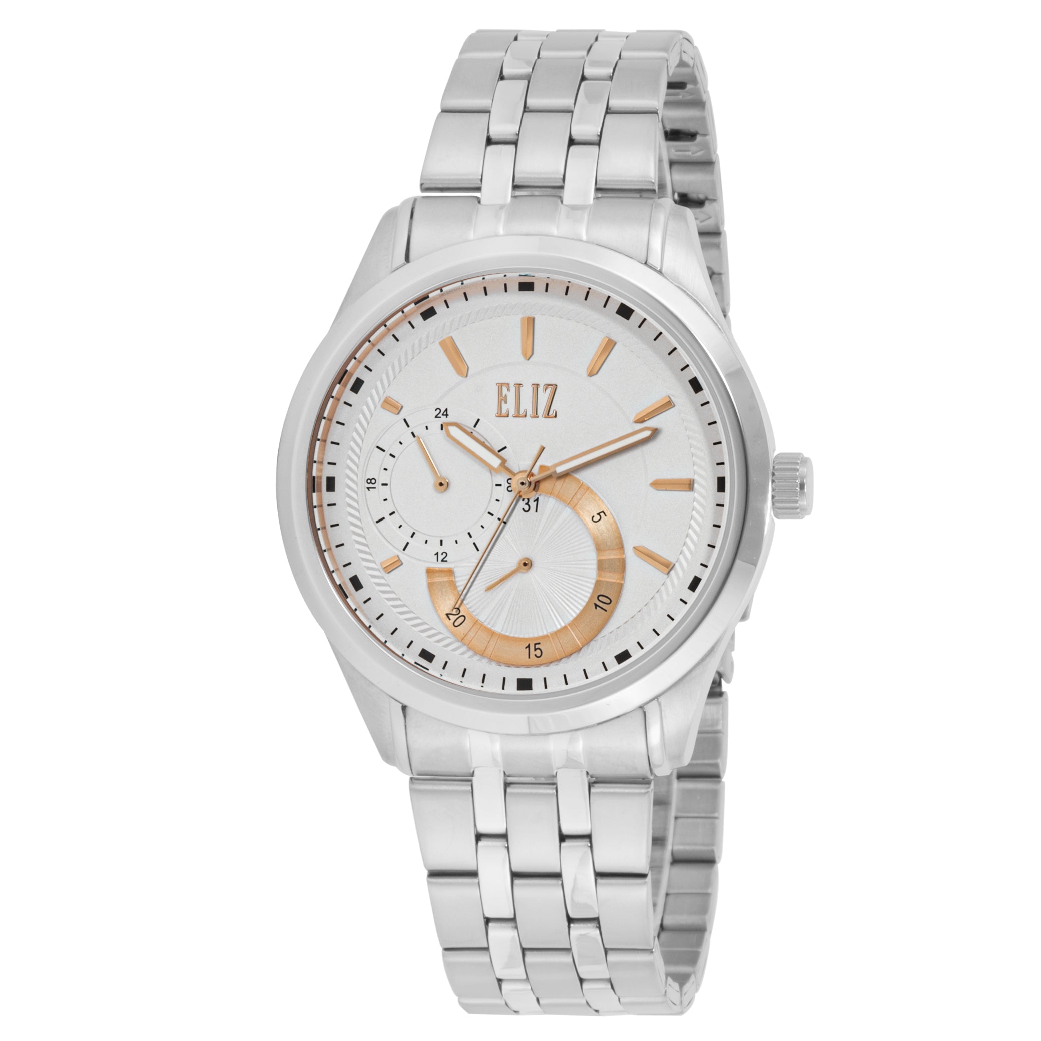 ELIZ ES8813G2SSS Multifunction Men's Watch - Front