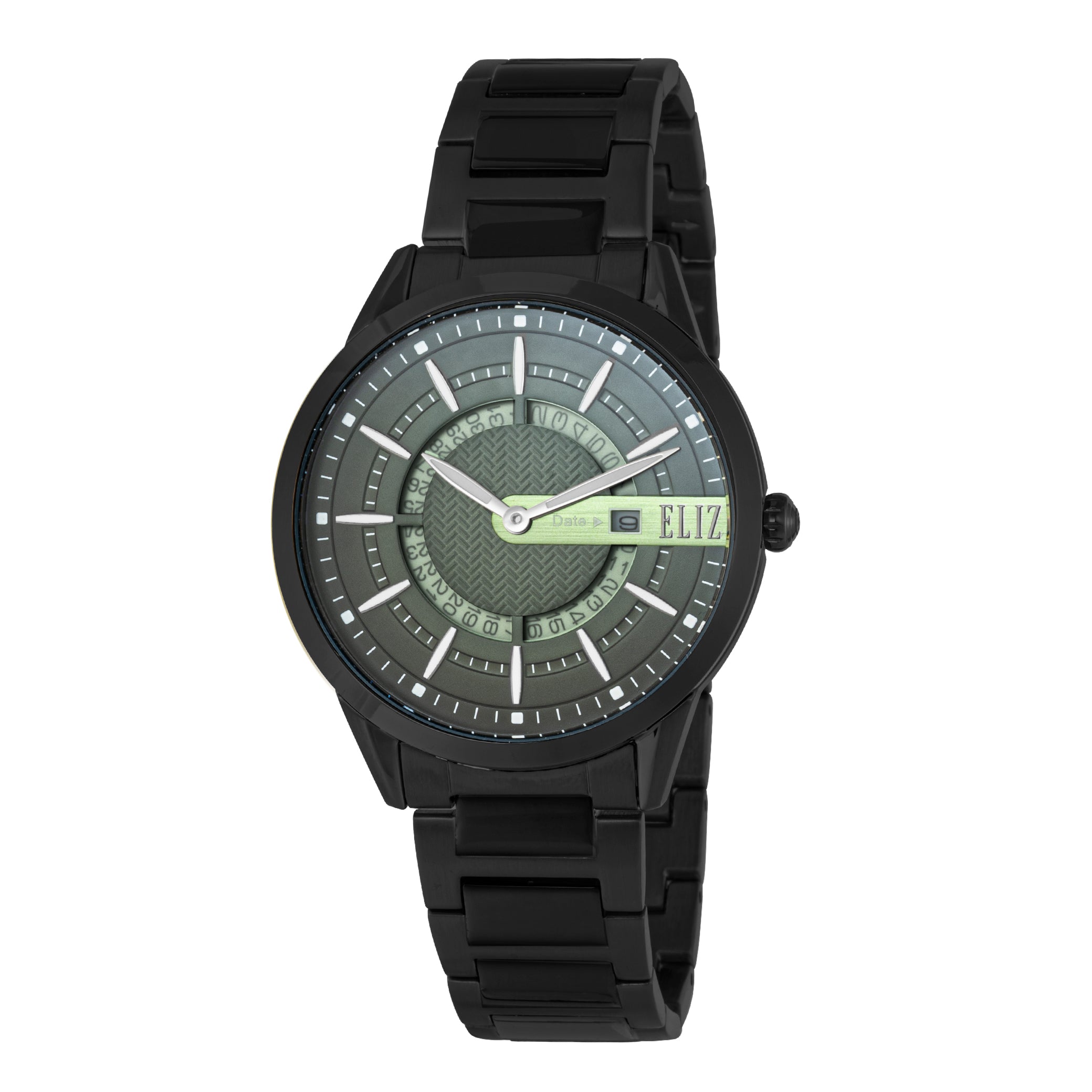 ELIZ ES8837G2NEN SS Case & Band Men's Watch - Front