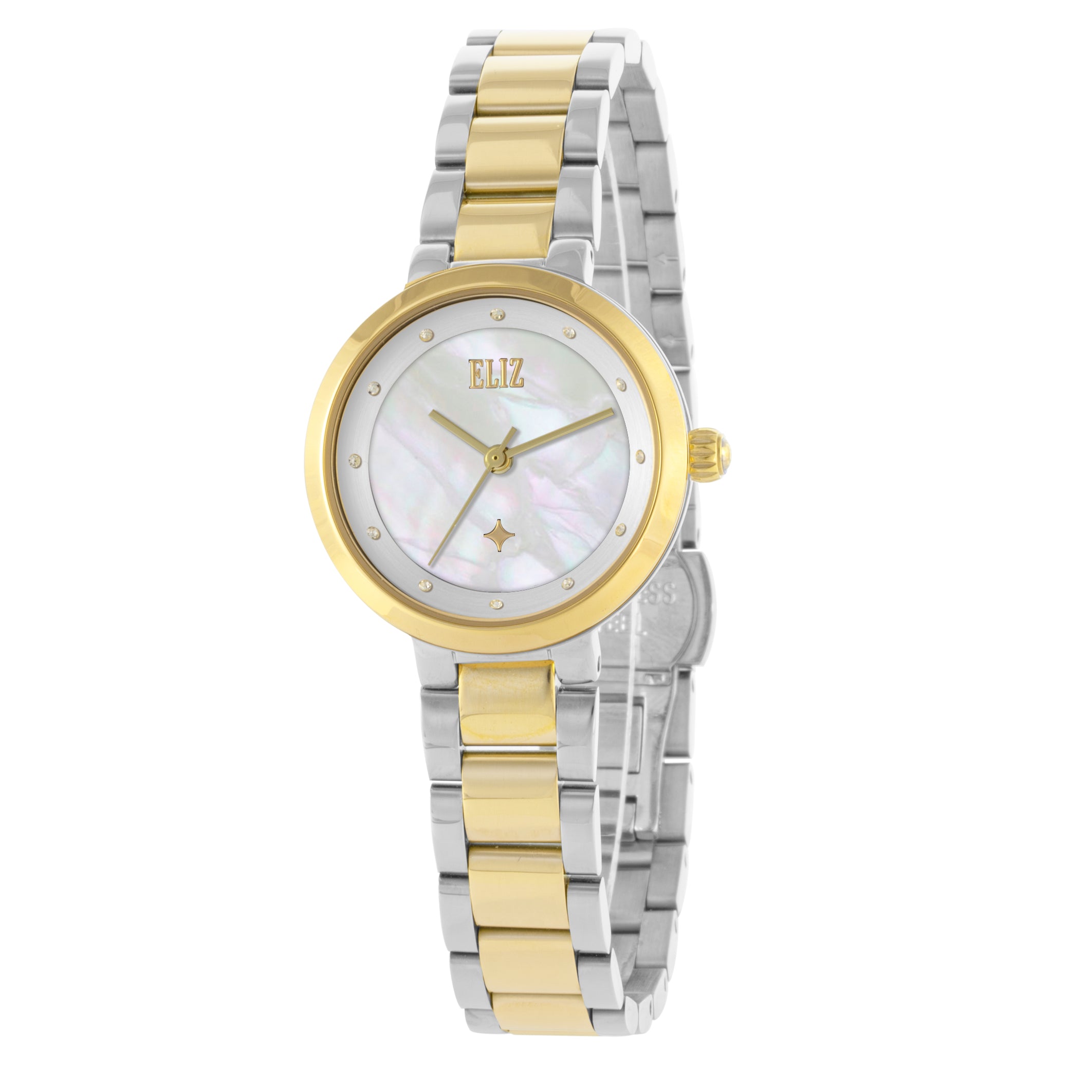 ELIZ ES8839L2THT SS Case & Band 3-Hands Women's Watch
