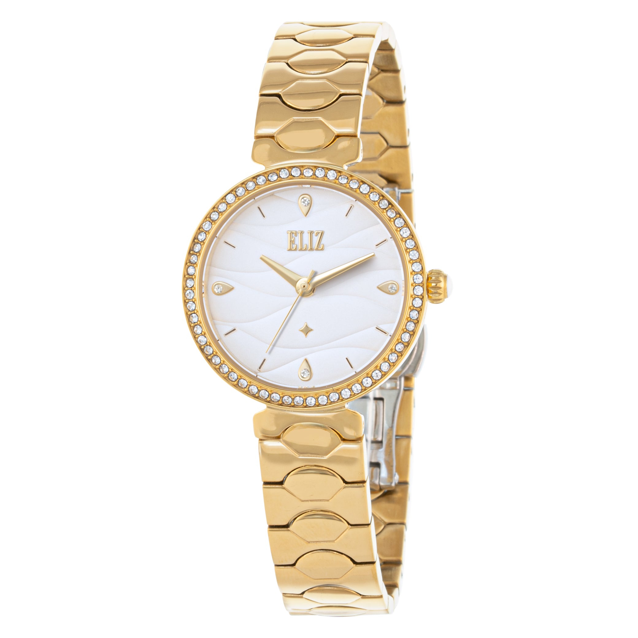 ELIZ ES8840L2GSG SS Case & Band 3-Hands Women's Watch