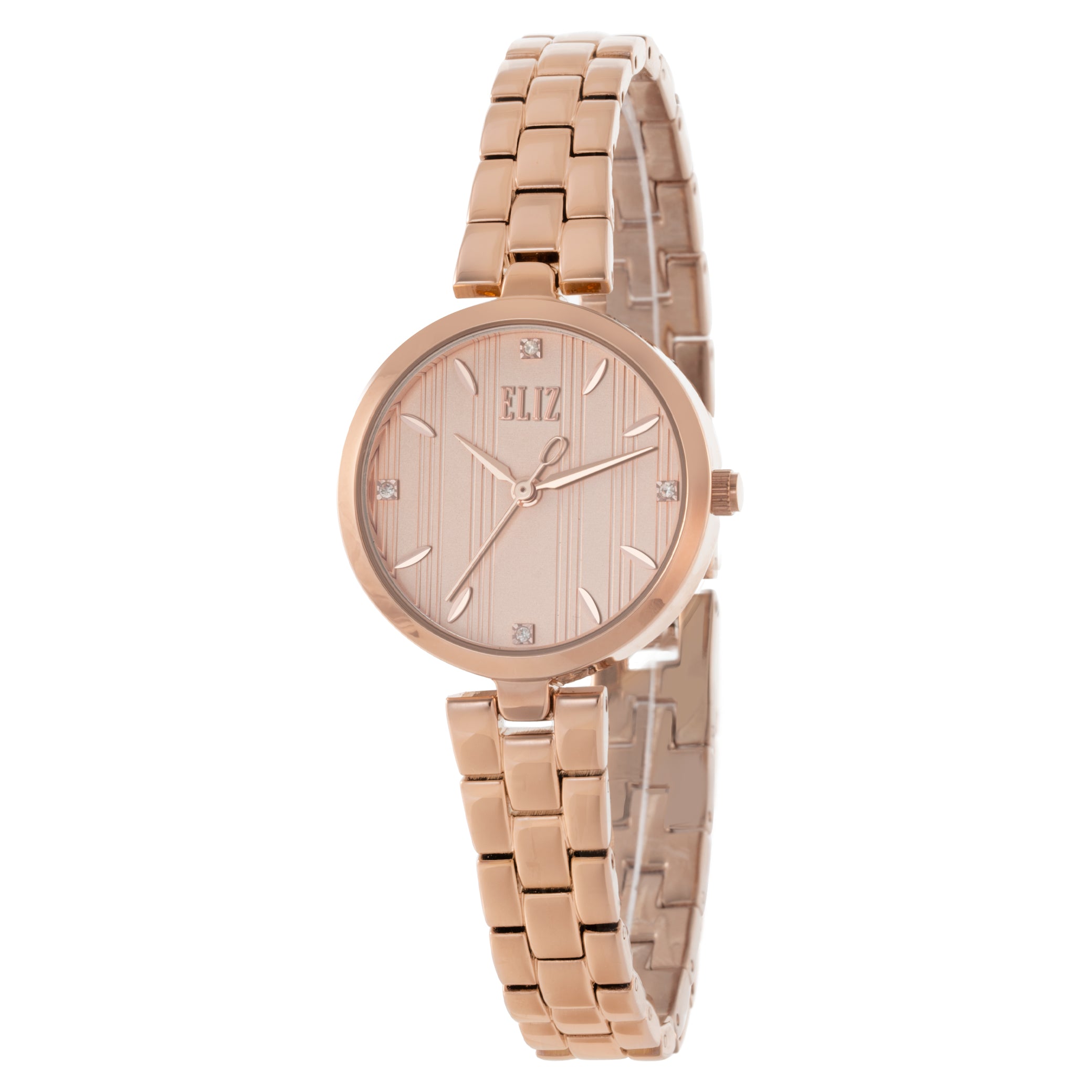 ELIZ ES8844L2RPR Metal Case and Bracelet 3-Hands Women's Watch
