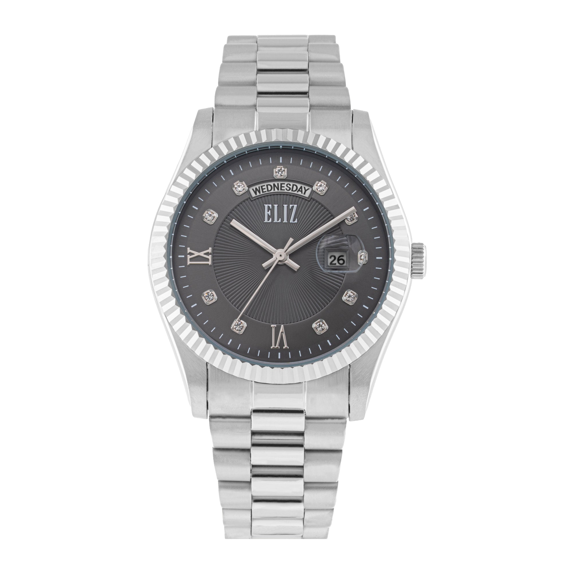 ELIZ ES8862G2SGS SS Case & Band Day-Date Men's Watch