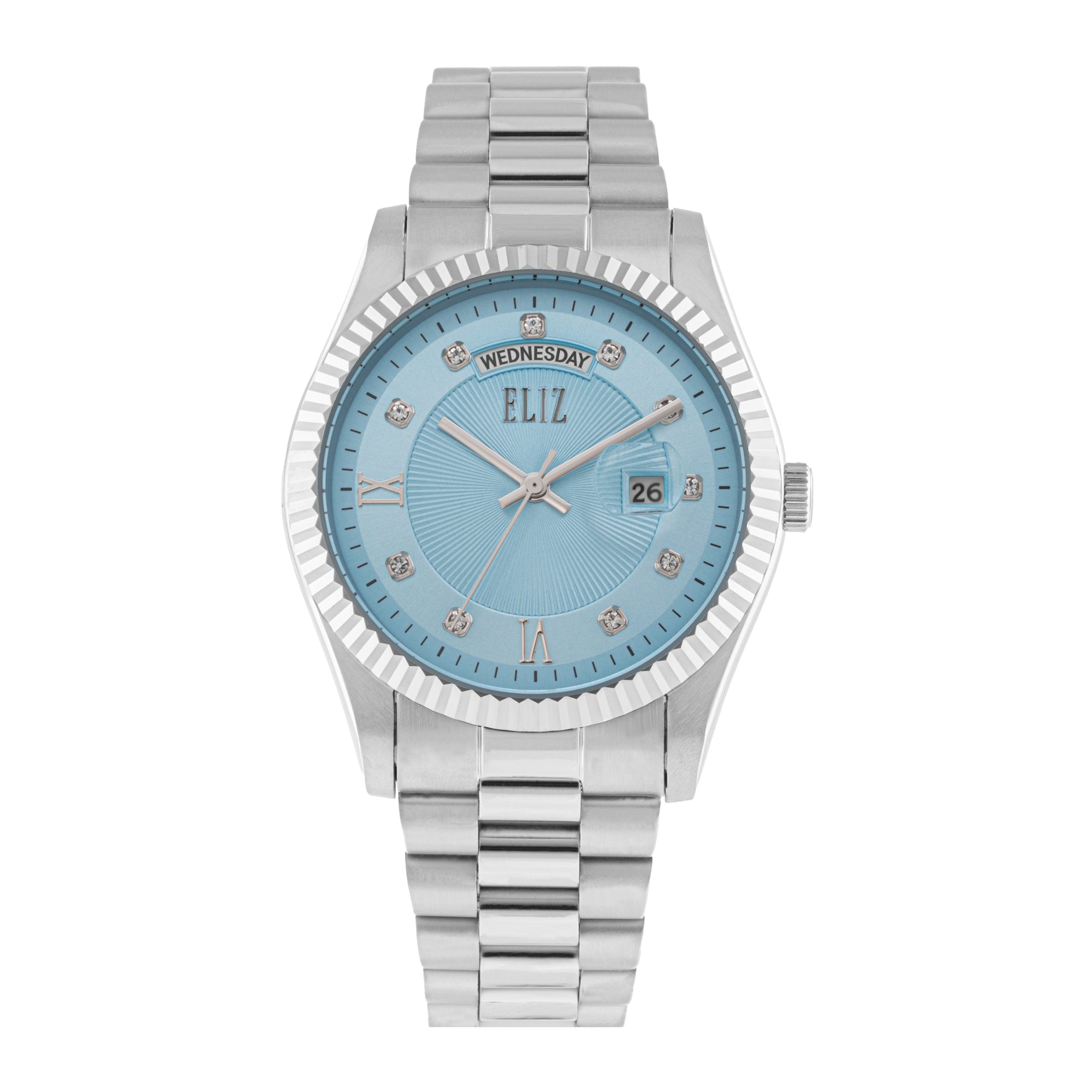 ELIZ ES8862G2SIS SS Case & Band Day-Date Men's Watch