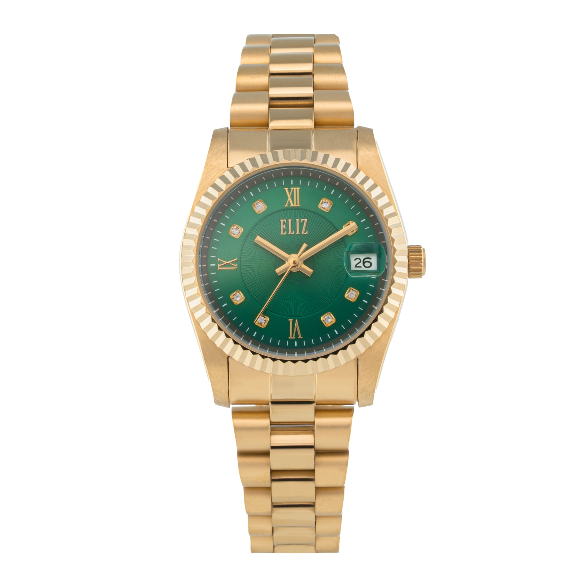 ELIZ ES8862L2GEG SS Case & Band Date Women's Watch