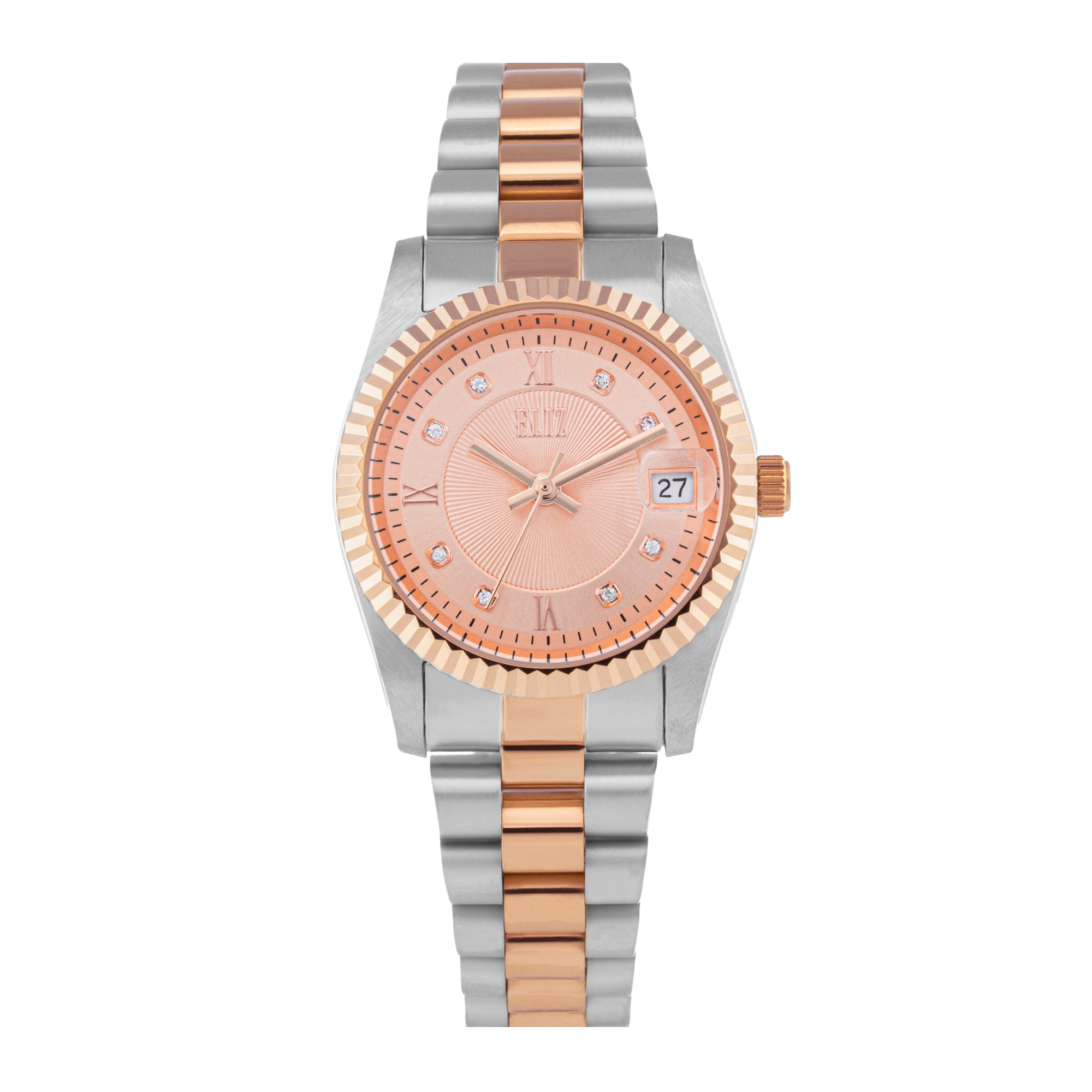 ELIZ ES8862L2UPU SS Case & Band Date Women's Watch