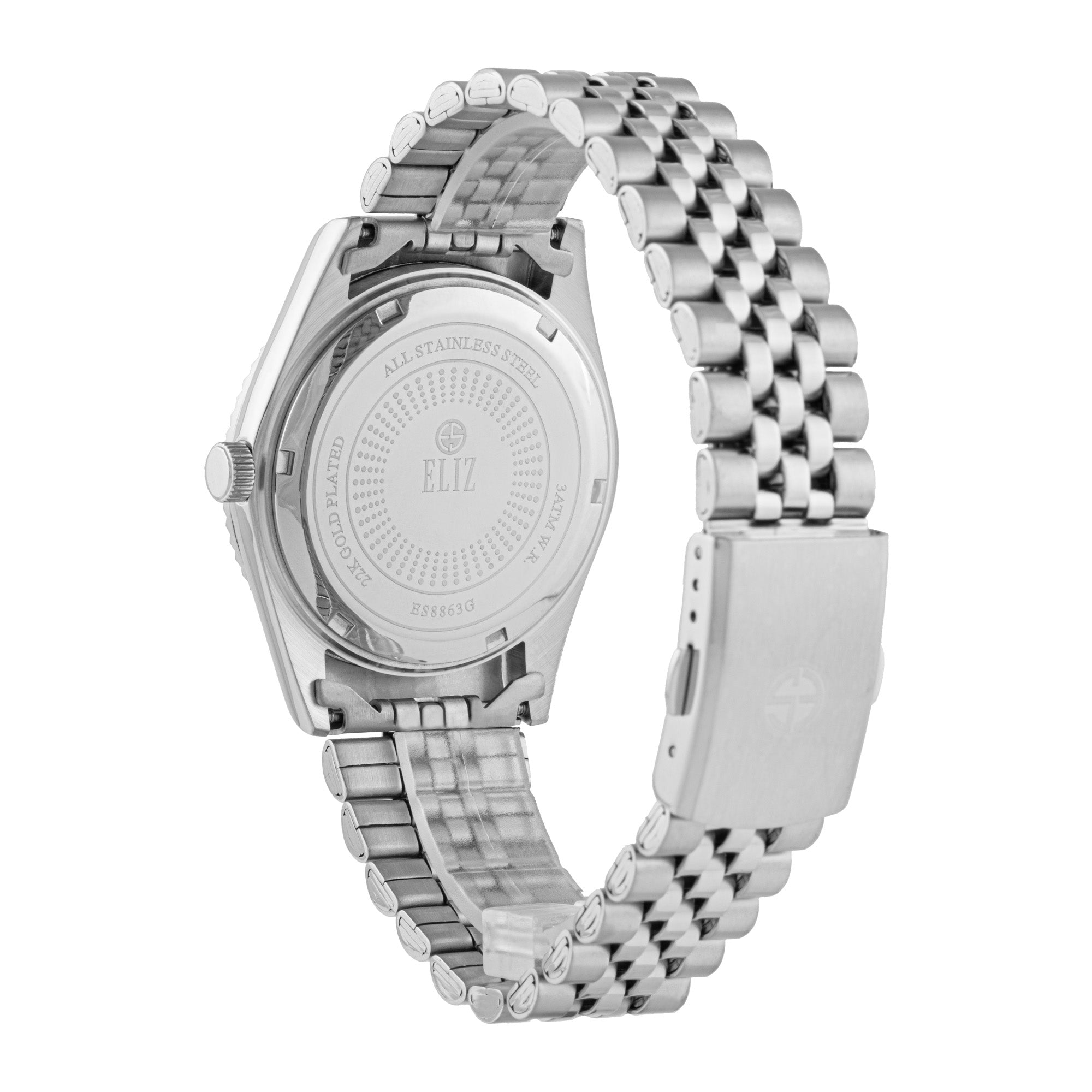 ELIZ ES8863G2SES SS Case & Band Day-Date Men's Watch