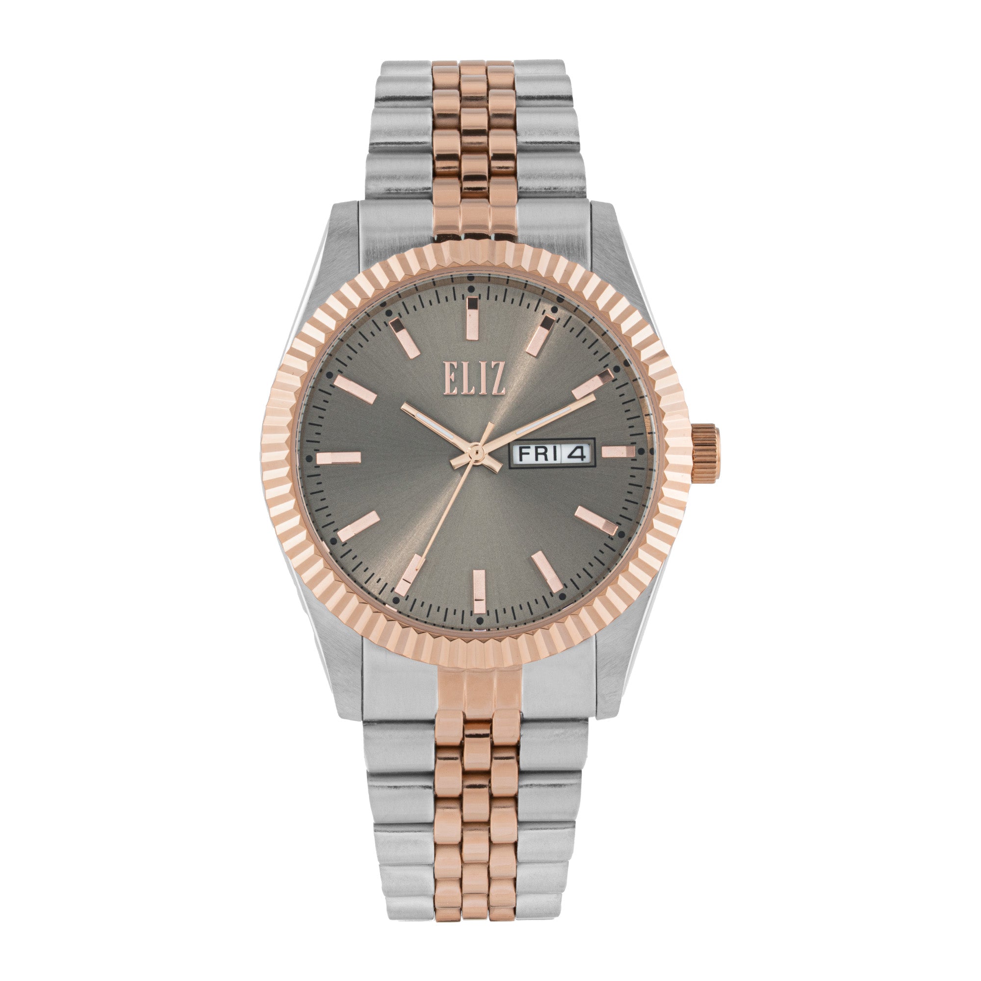 ELIZ ES8863G2UGU SS Case & Band Day-Date Men's Watch