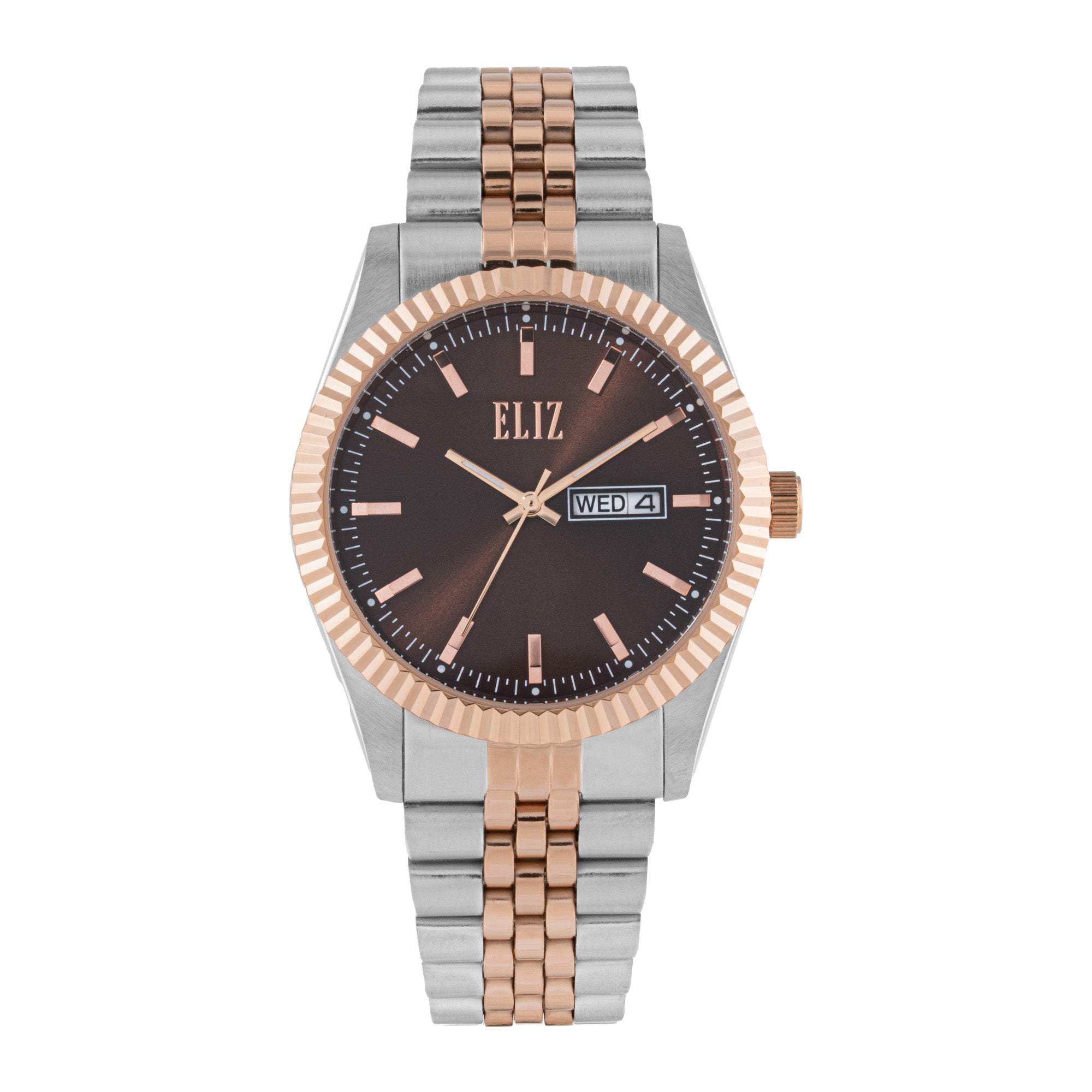 ELIZ ES8863G2UOU SS Case & Band Day-Date Men's Watch