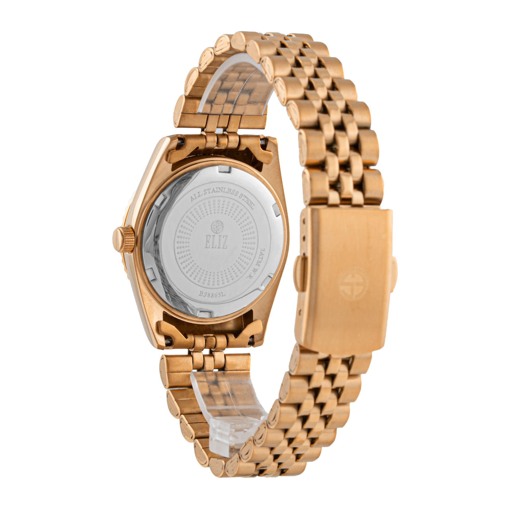 ELIZ ES8863L2RBR SS Case & Band Day-Date Women's Watch