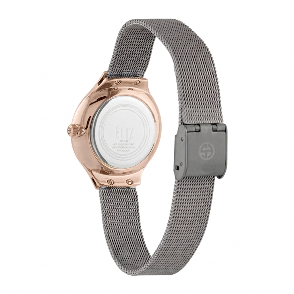ELIZ ES8864L2RGA SS Case & Mesh Strap 2-Hands Women's Watch
