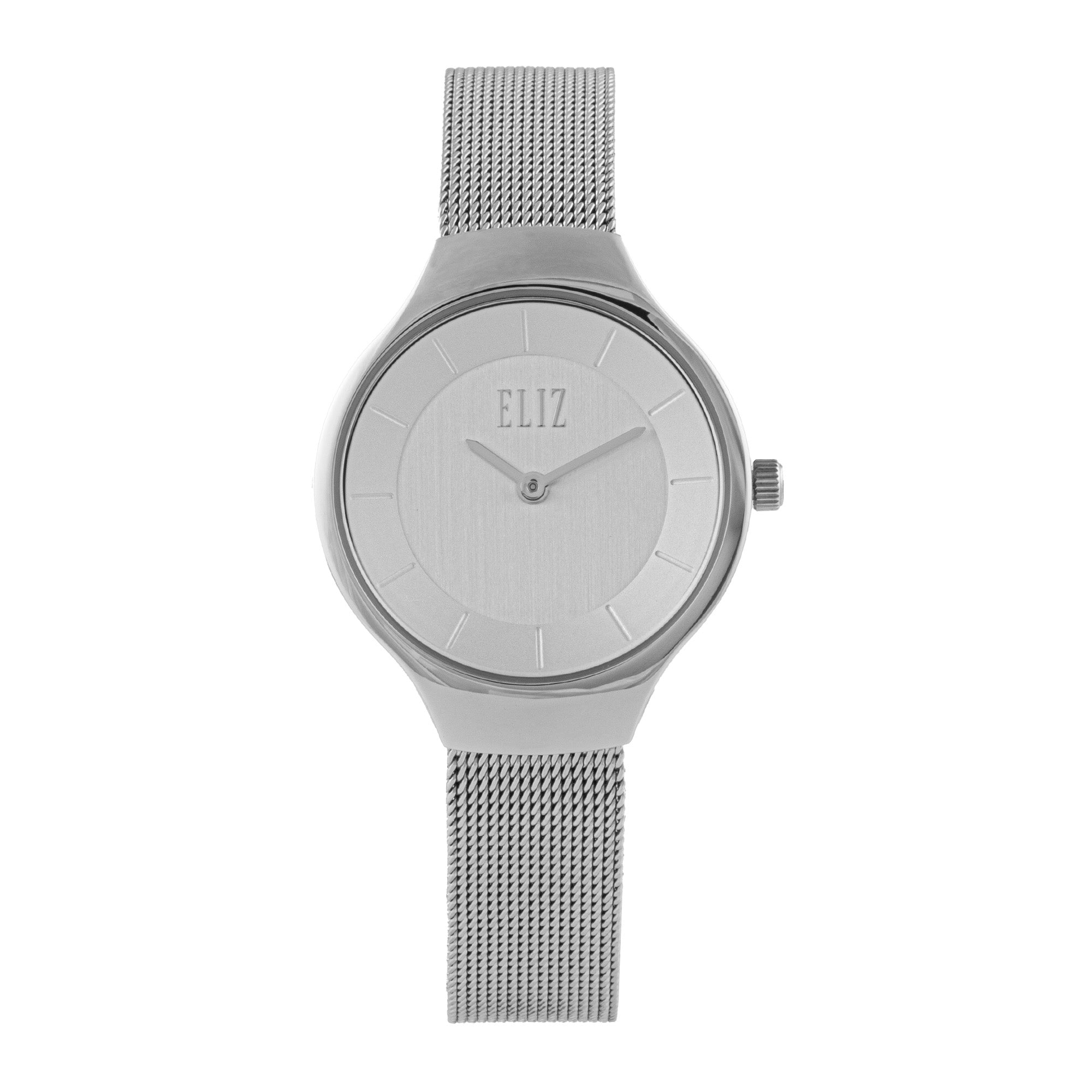 ELIZ ES8864L2SSS SS Case & Mesh Strap 2-Hands Women's Watch
