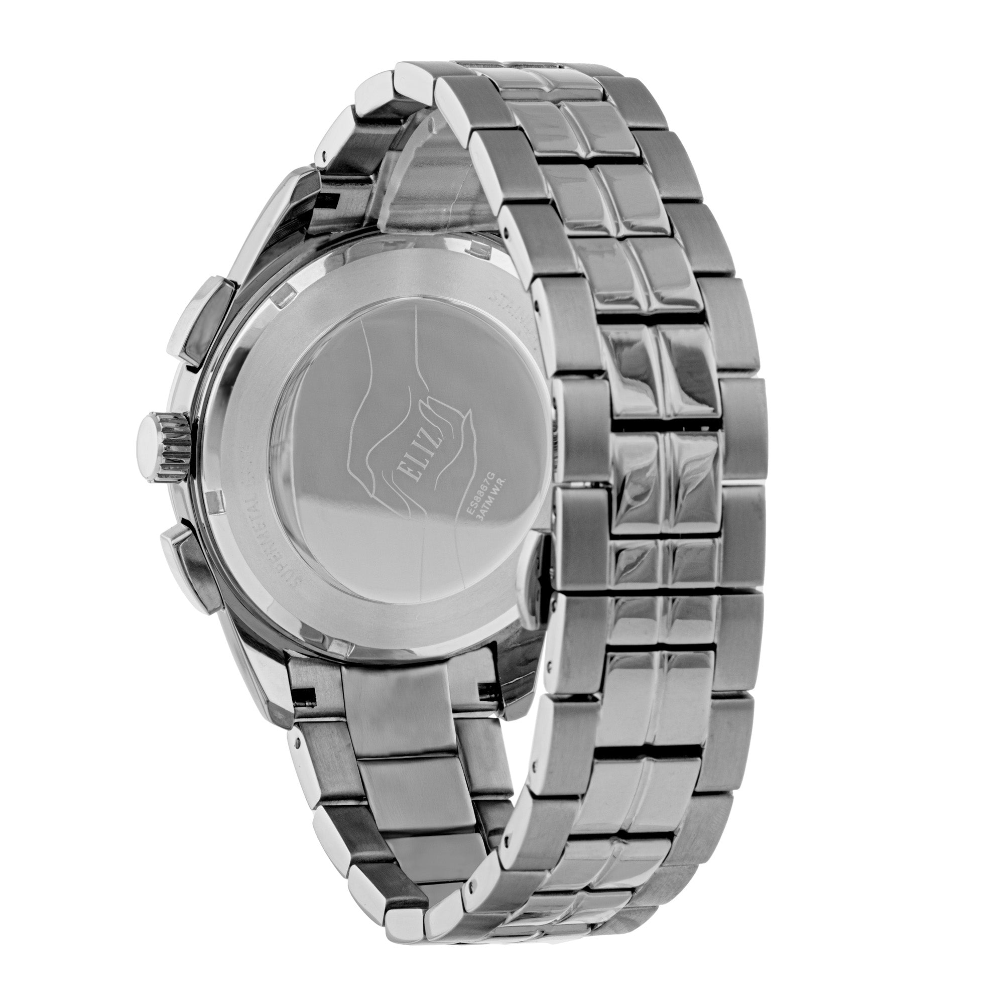 ELIZ ES8867G2AGA SS Caseback & Band Multifunction Men's Watch