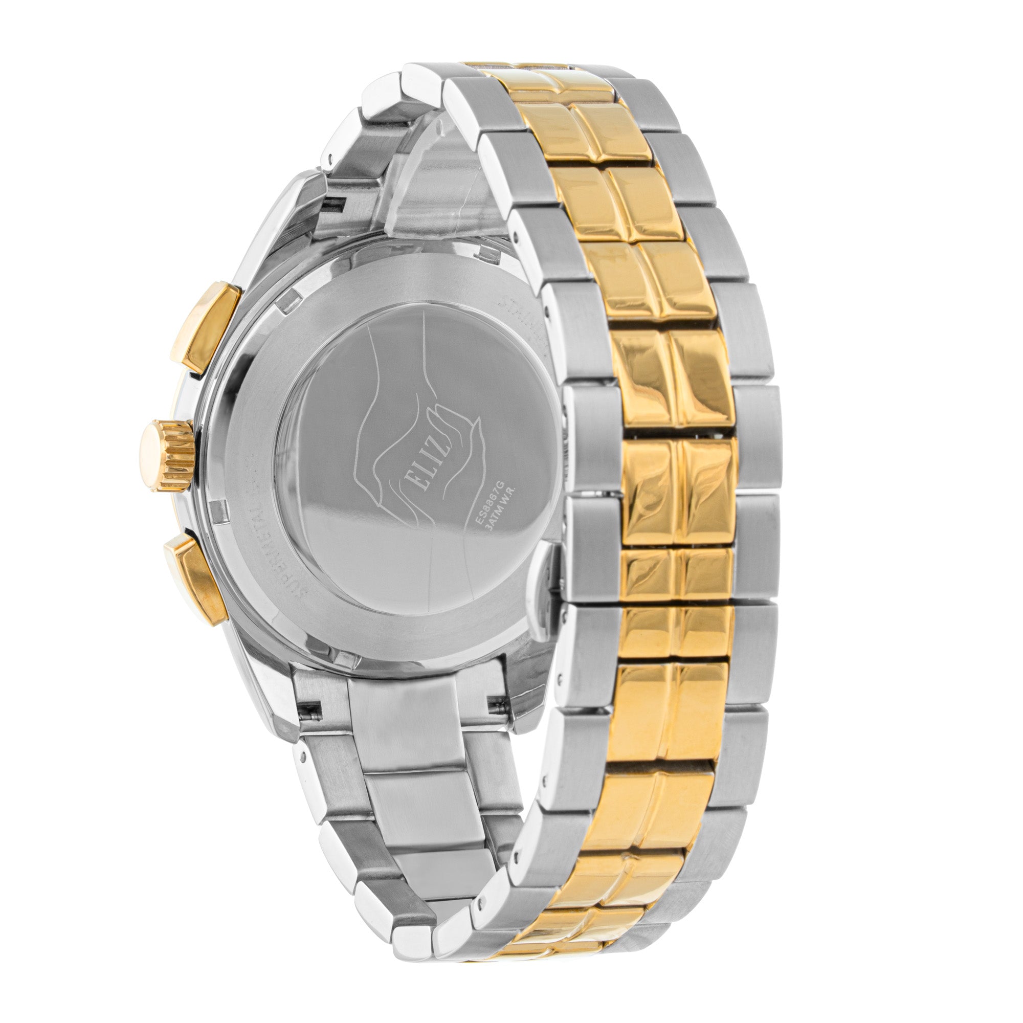 ELIZ ES8867G2TST SS Caseback & Band Multifunction Men's Watch