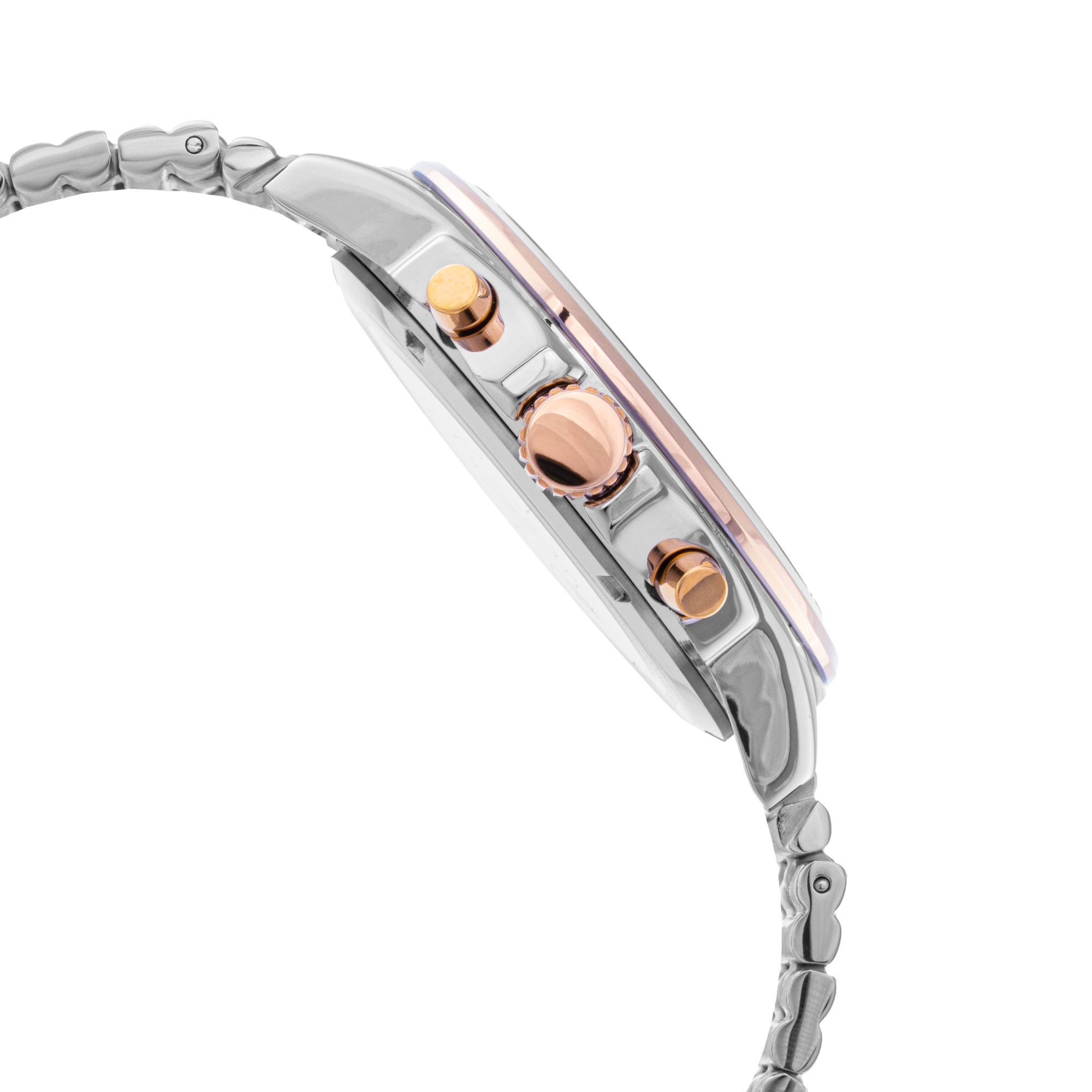 ELIZ ES8870G2UBU SS Caseback & Band Chronograph Men's Watch