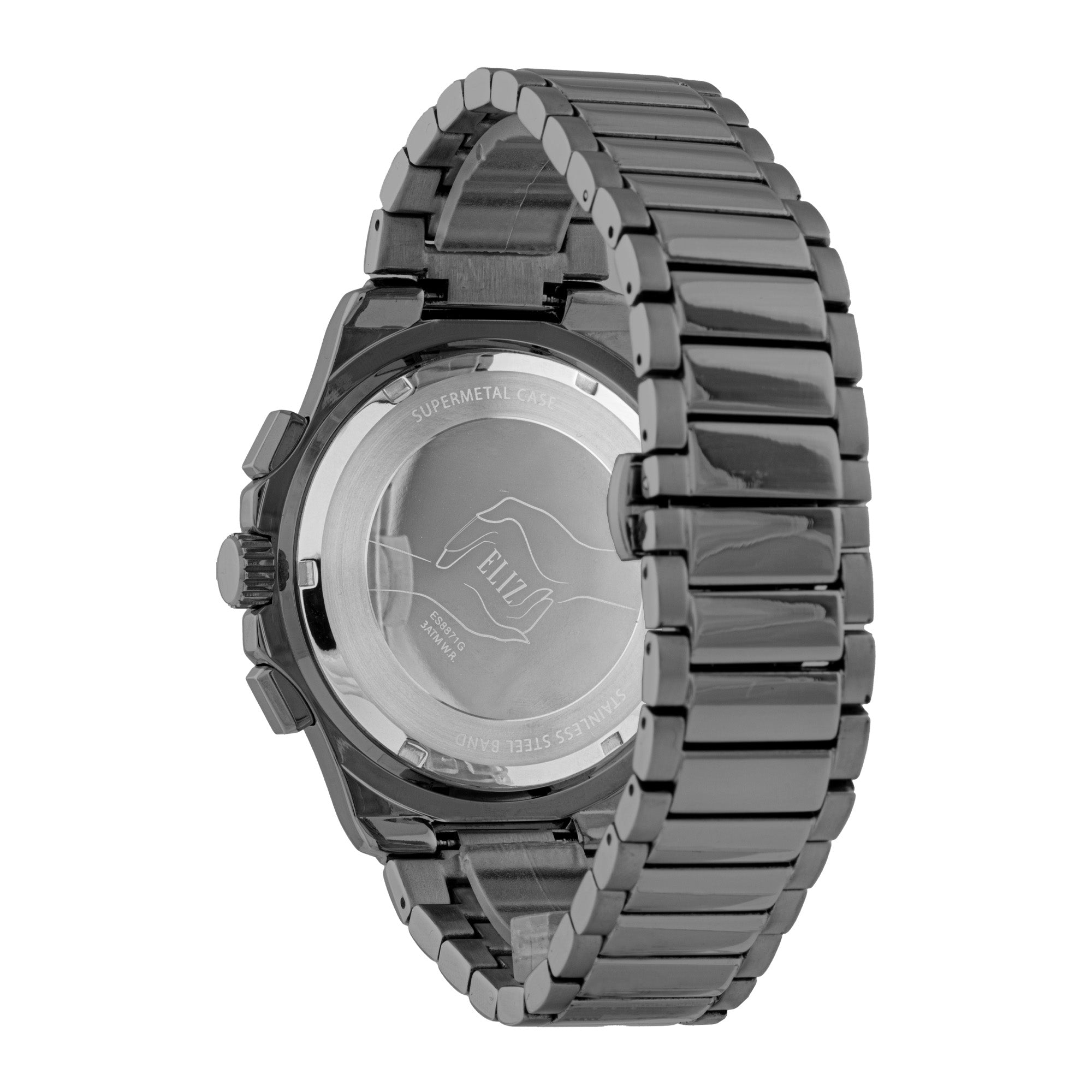 ELIZ ES8871G2AAA SS Caseback & Band Multifunction Men's Watch