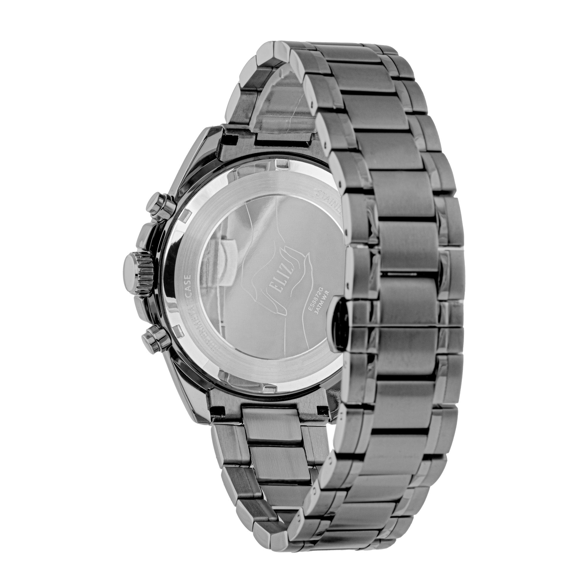 ELIZ ES8872G2ABA SS Caseback & Band Chronograph Men's Watch