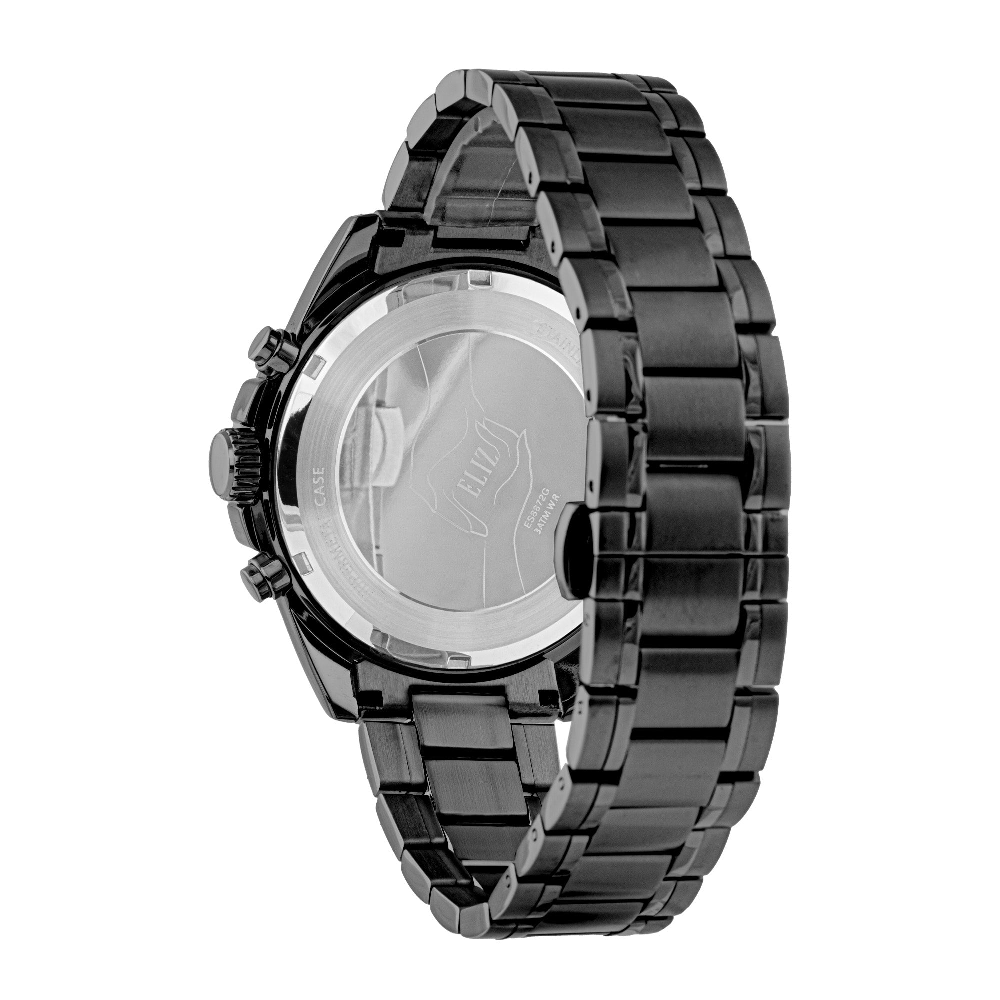 ELIZ ES8872G2NYN SS Caseback & Band Chronograph Men's Watch