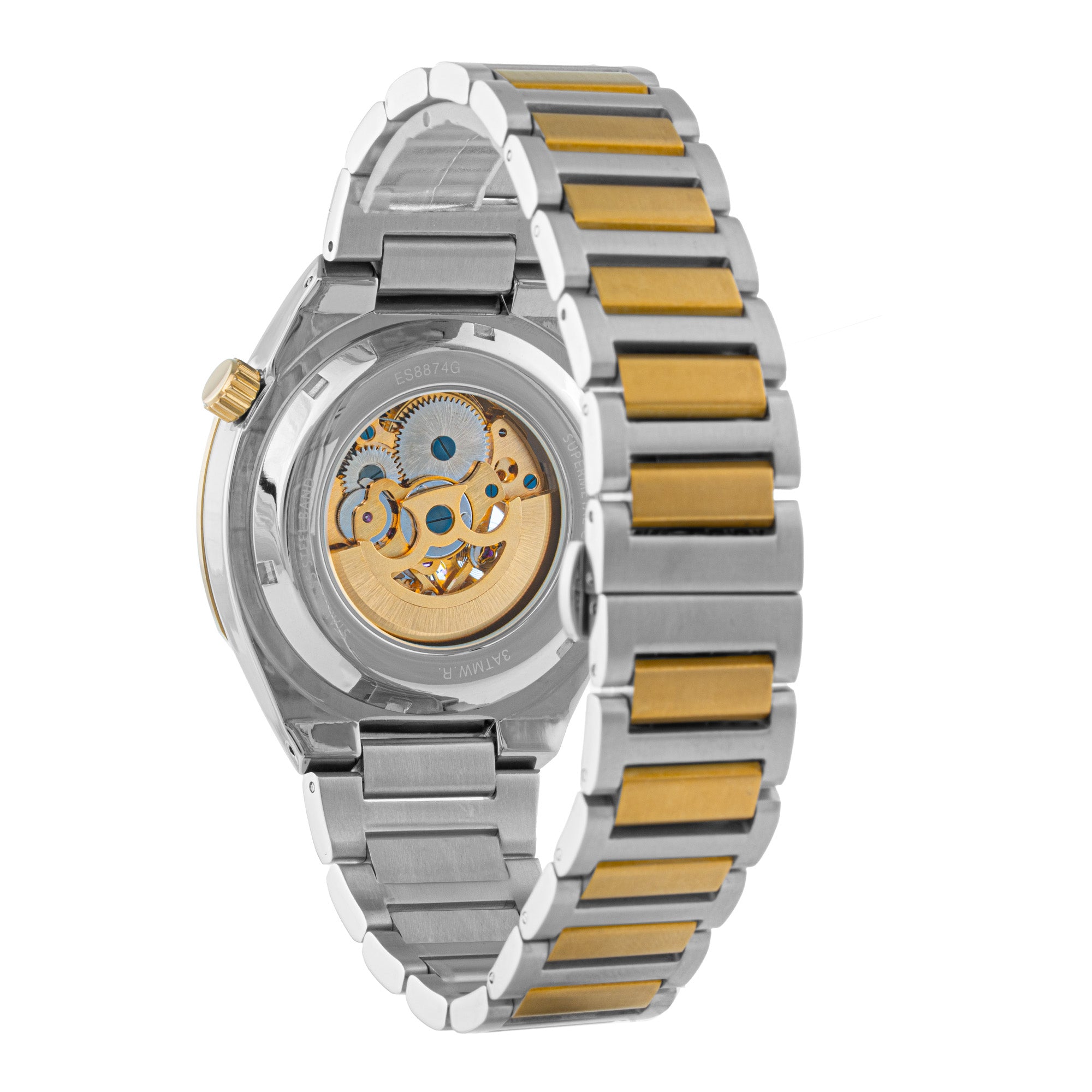 ELIZ ES8874G2TST SS Caseback & Band Automatic Men's Watch