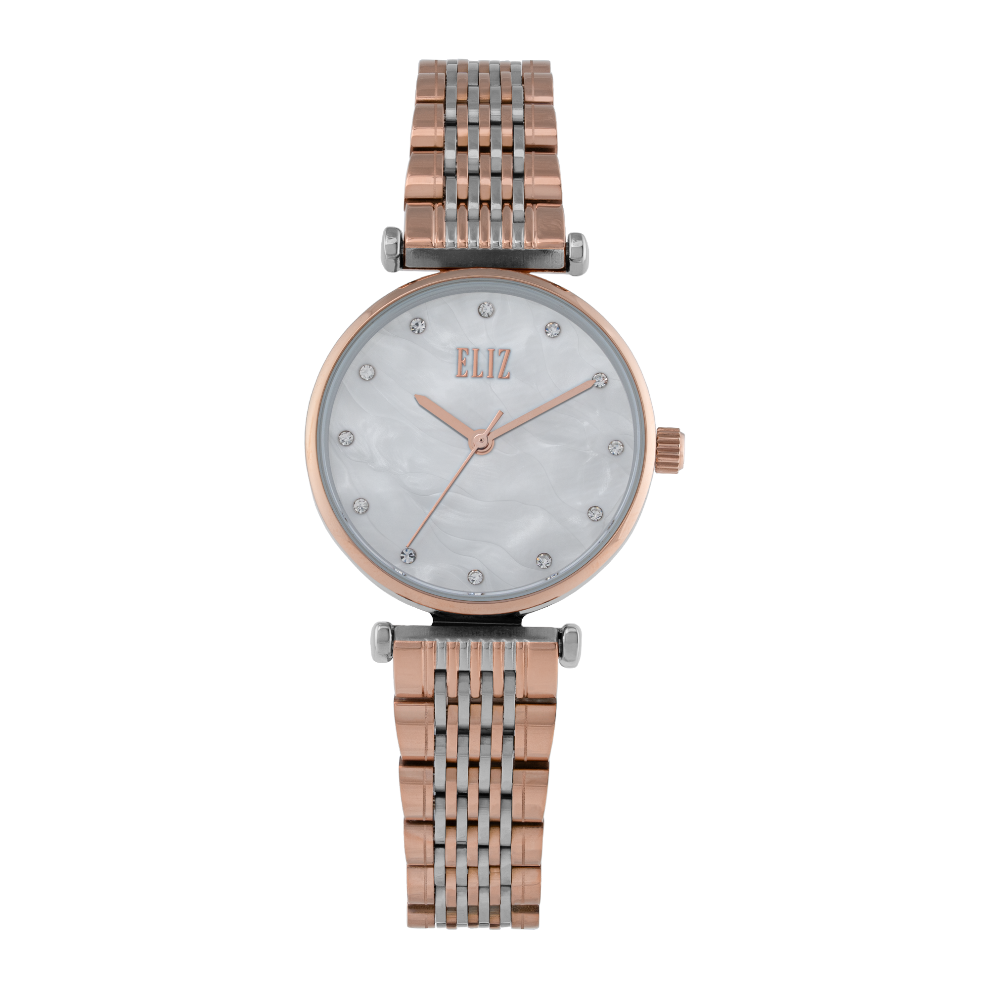 ELIZ  ES8876L2UHU SS Caseback & Band Three-hands Women's Watch