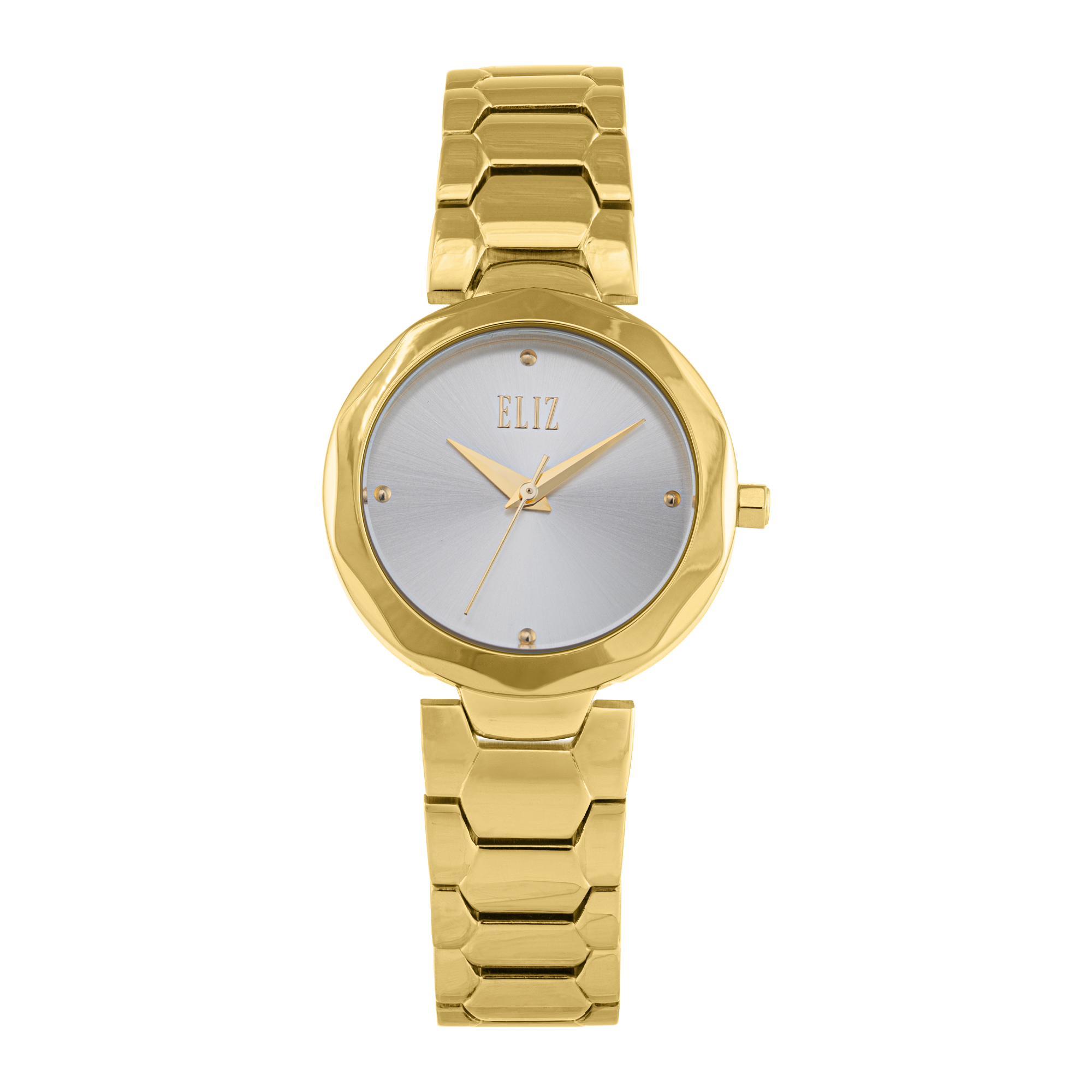 ELIZ  ES8879L2GSG SS Caseback & Band Three-hands Women`s Watch