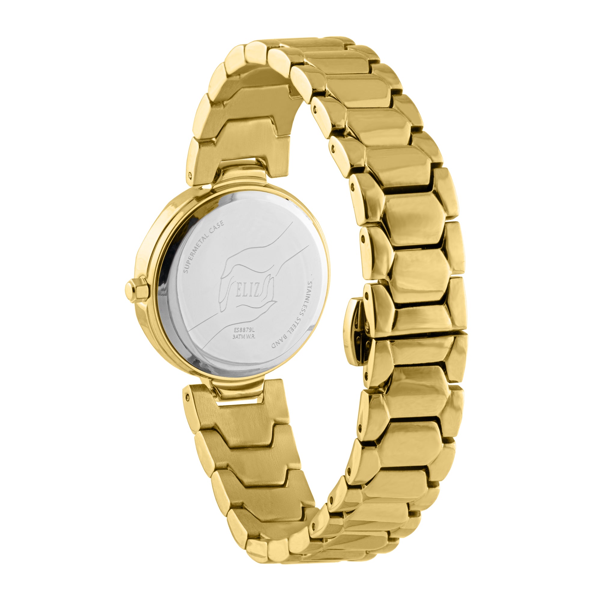 ELIZ ES8879L2GSG SS Caseback & Band Three-hands Women's Watch